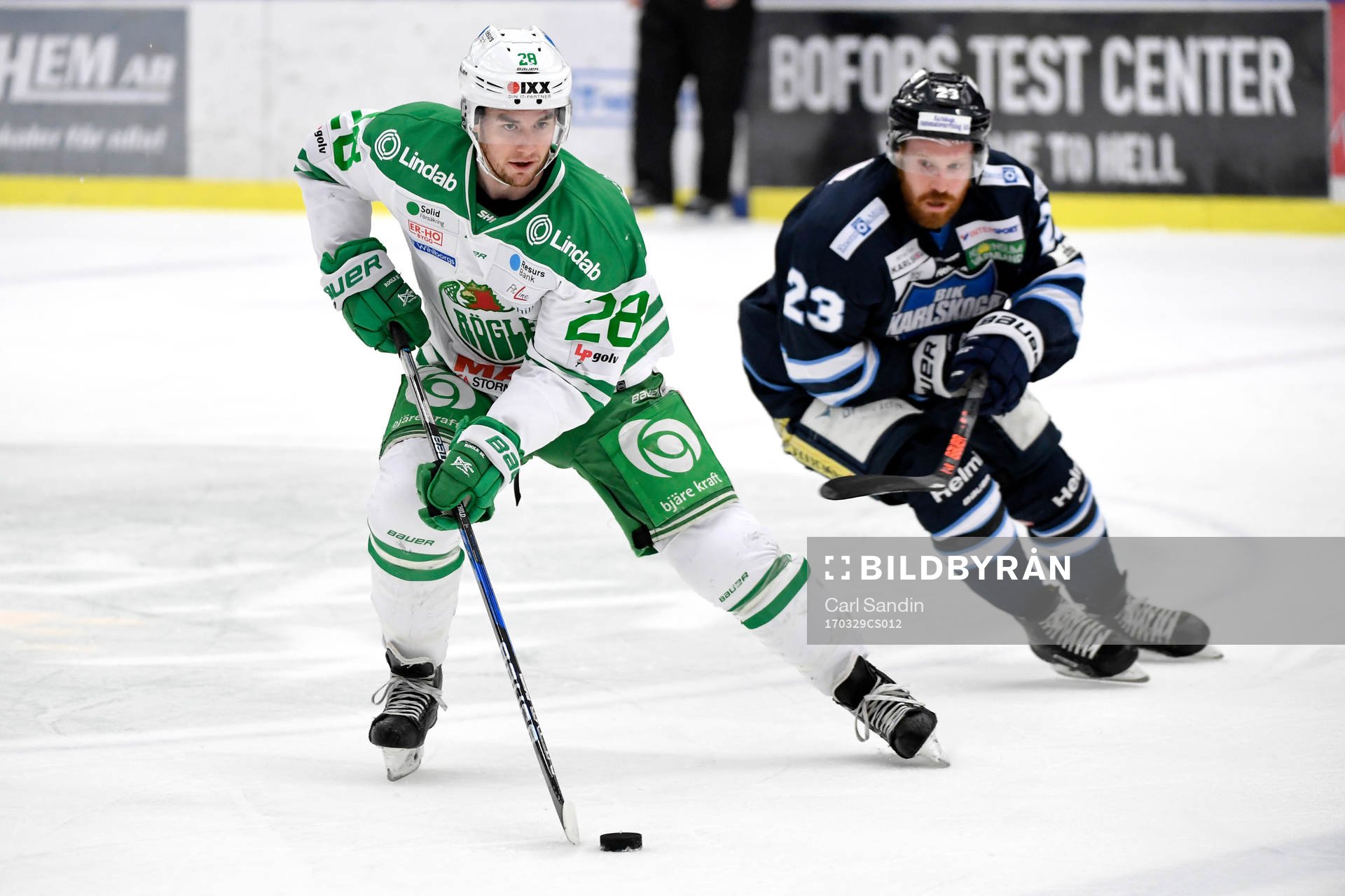 Rögles Cade Fairchild och Karlskogas Fredrik Höggren