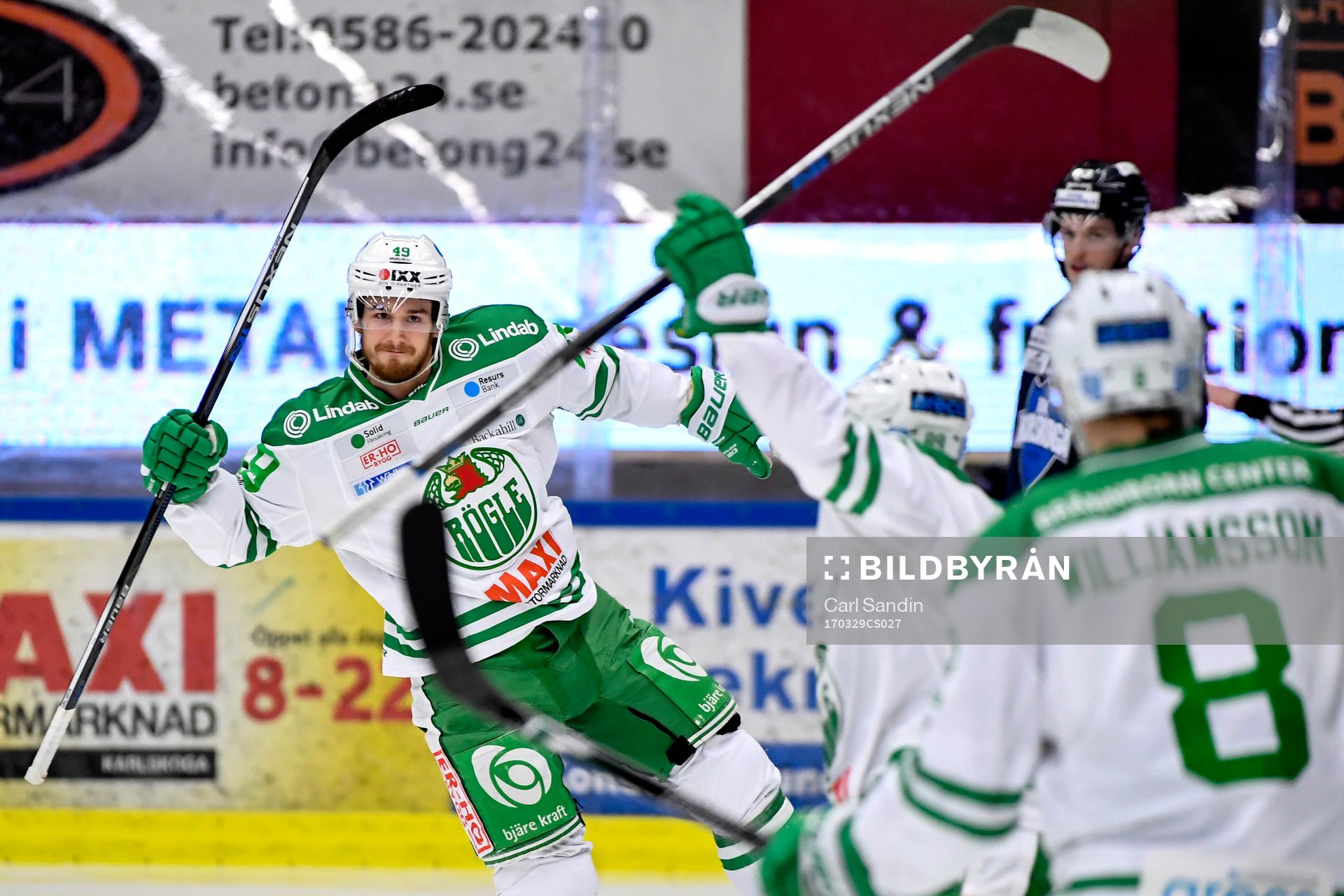 Rögles Sebastian Collberg jublar