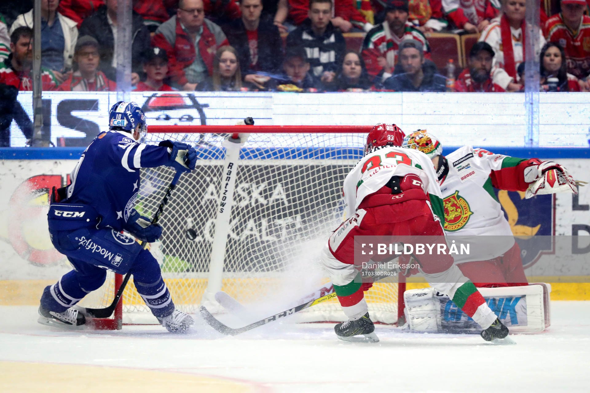 Leksands Mattias Ritola gör 3-0 framför Moras Joakim