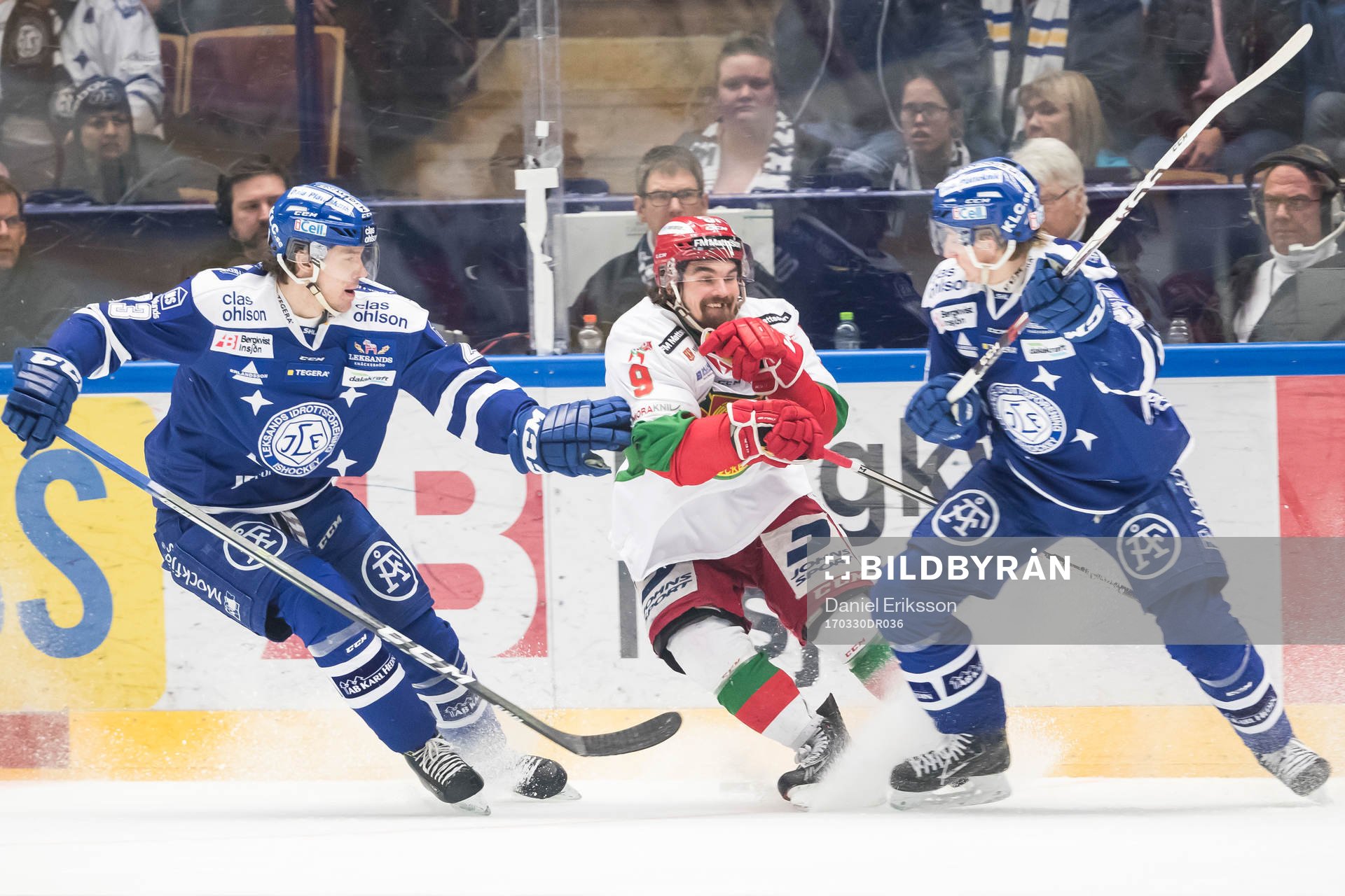 Leksands Sondre Olden och Daniel Bertov och Moras Kevin