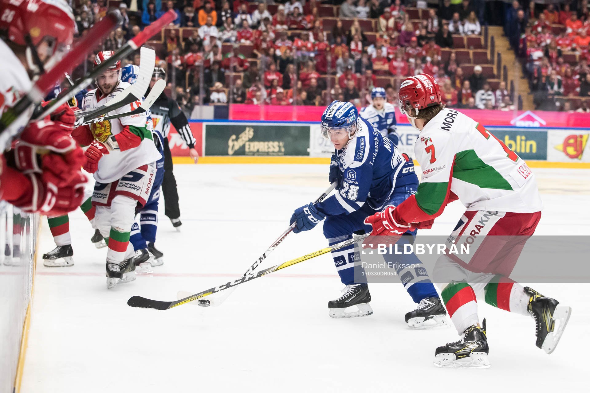 Leksands Patrik Norén och Moras Erlend Lesund  i