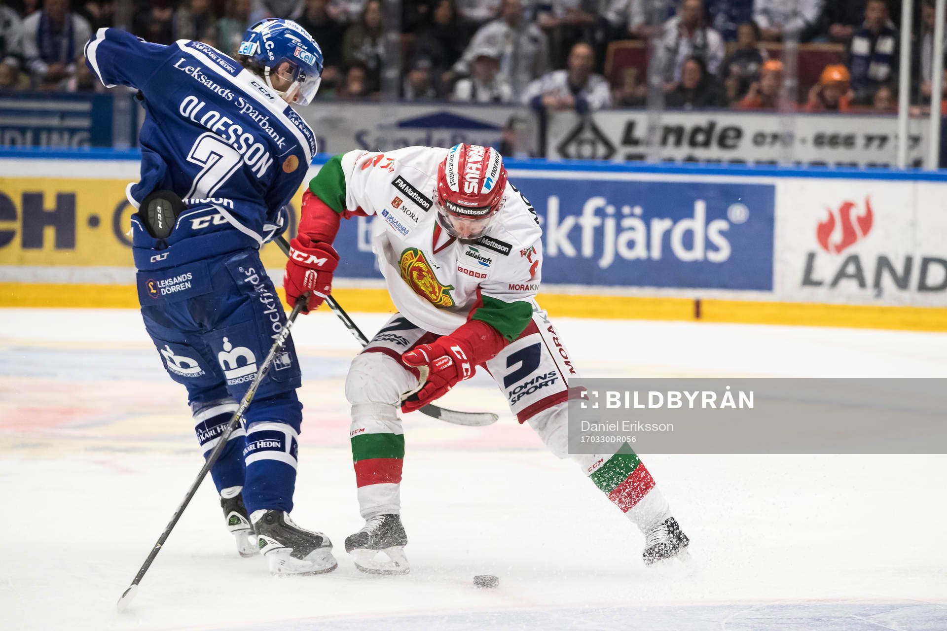 Leksands Johan Olofsson och Moras Christoffer Björklund i