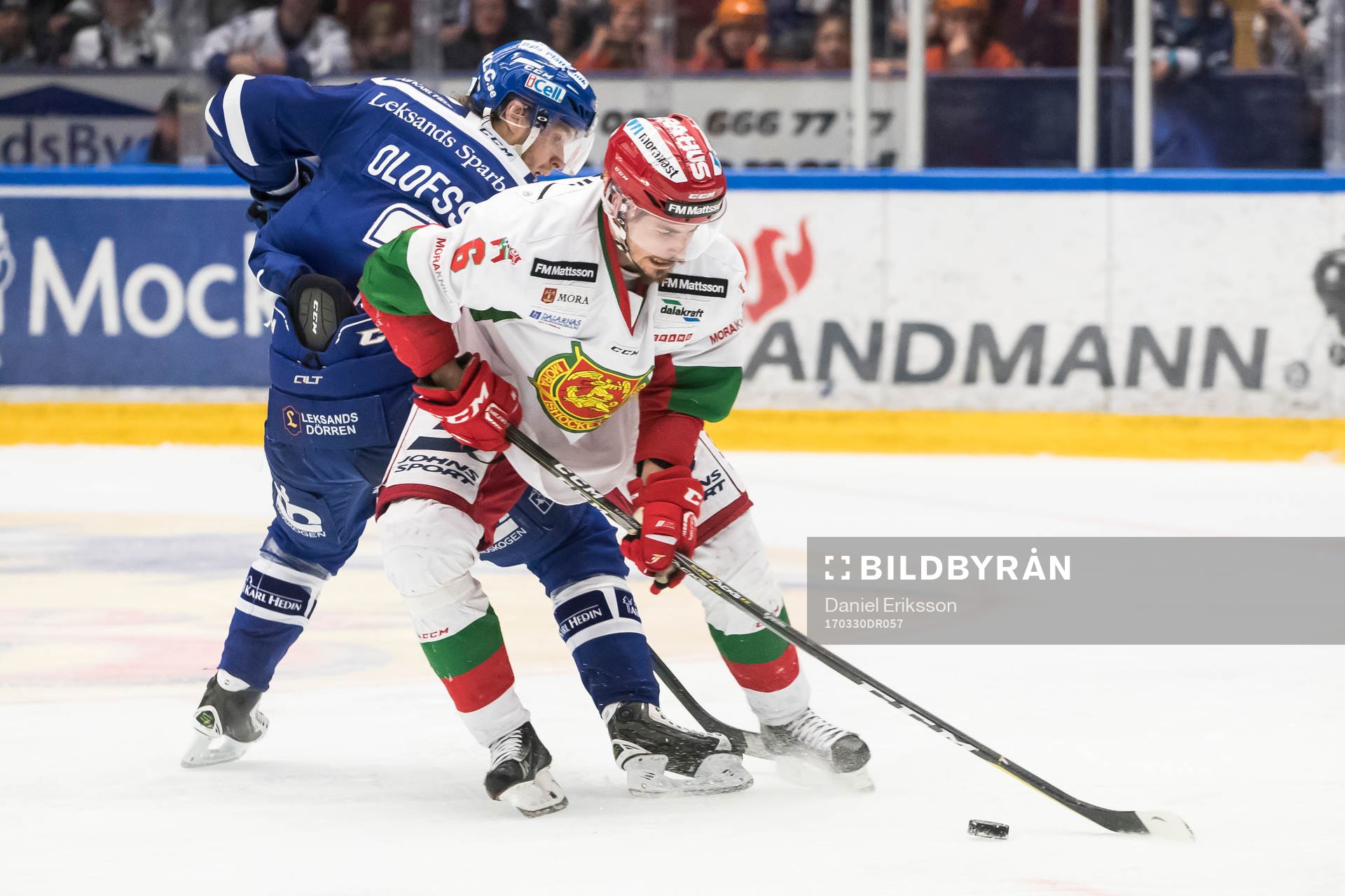 Leksands Johan Olofsson och Moras Christoffer Björklund i