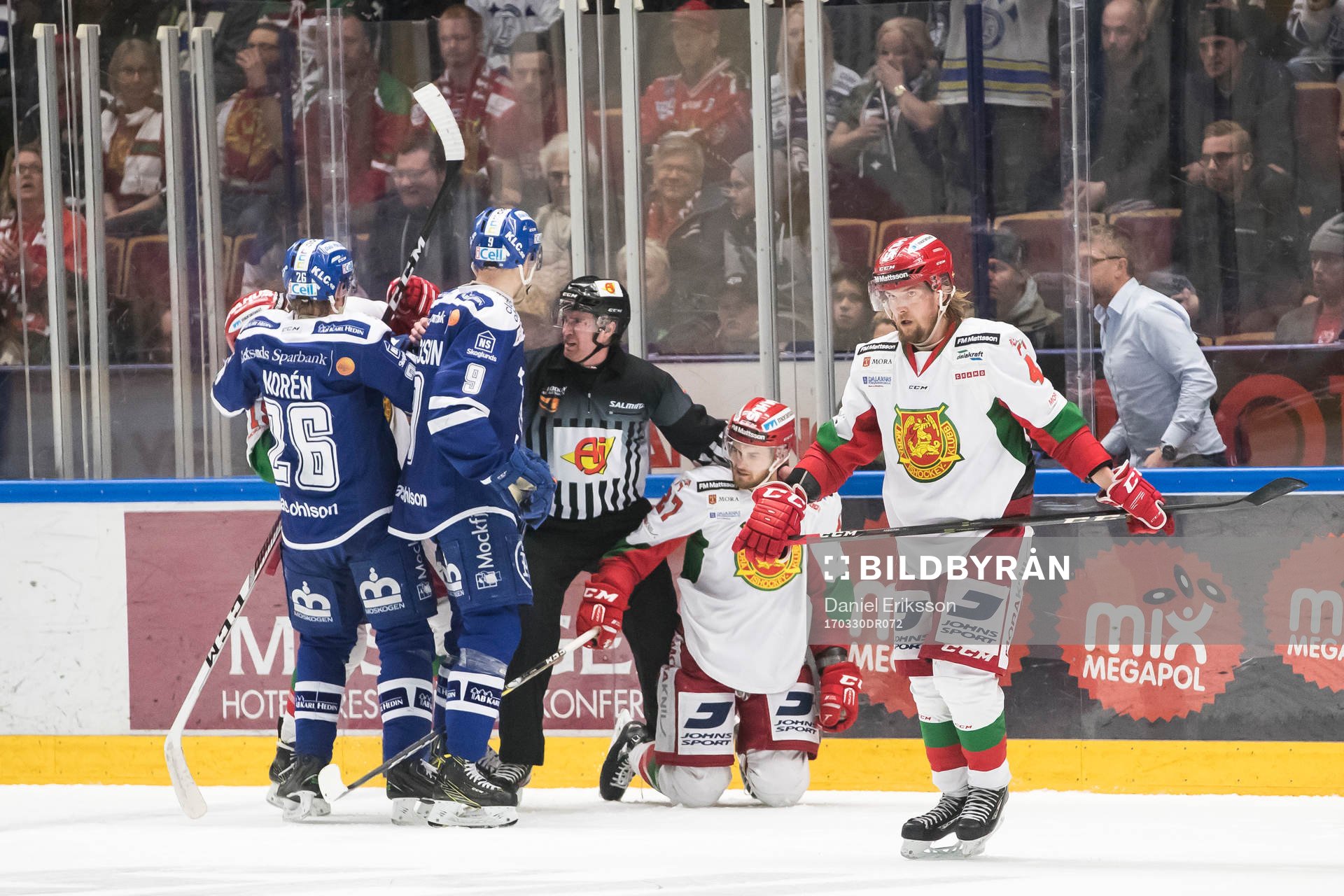 Leksands Patrik Norén och Lukas Ericsson och Moras Matt