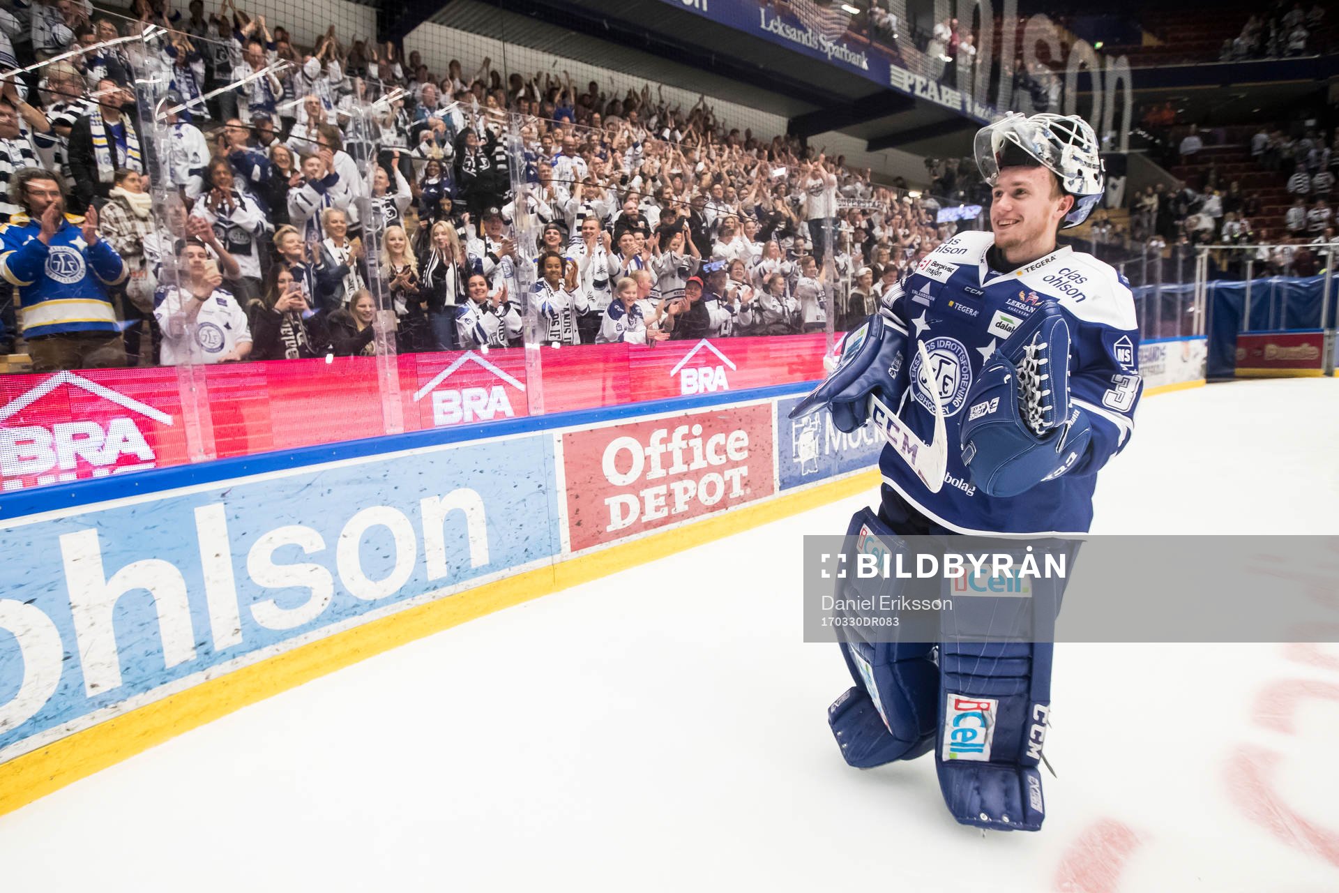 Leksands målvakt Henrik Haukeland utsedd till matchens
