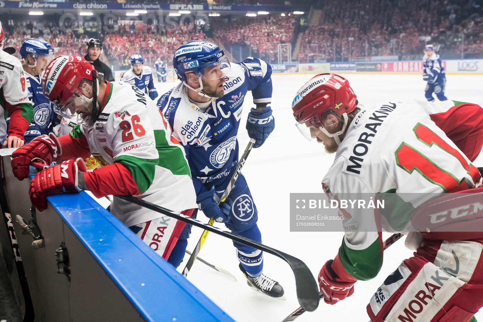 Leksands Jesper Ollas och Moras Nathan Deck  i
