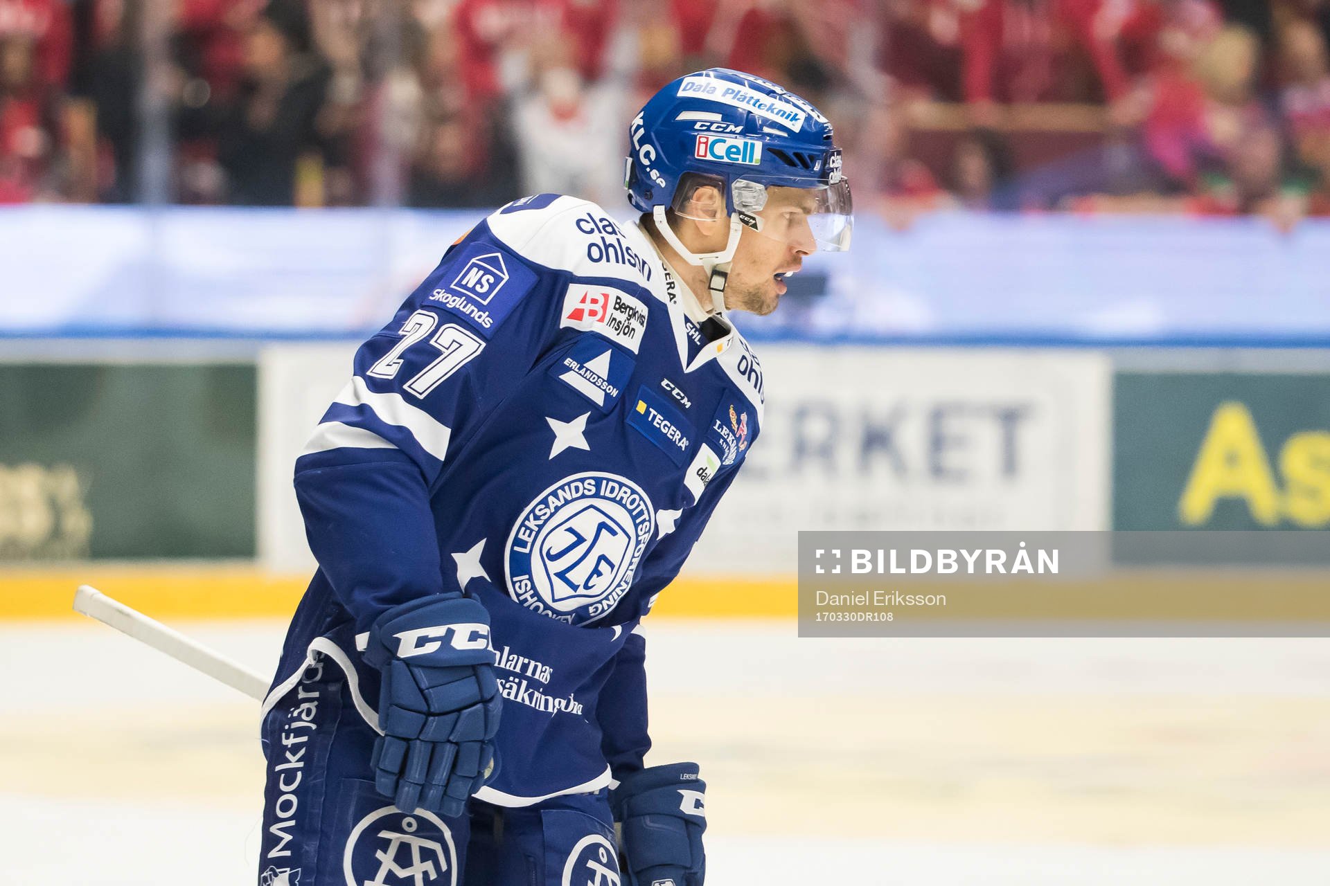 Leksands Eric Castonguay  i ishockeymatchen i direktkvalet