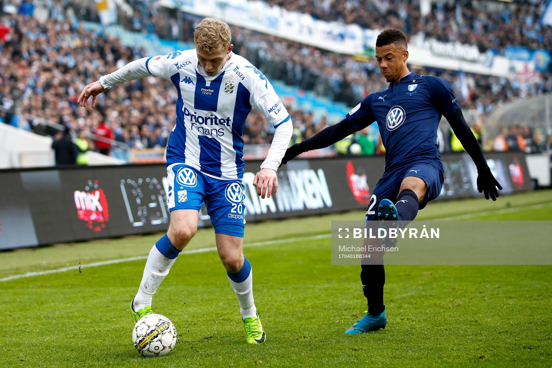 IFK Göteborgs Henrik Björdaloch Malmö FFs Tobias Sana