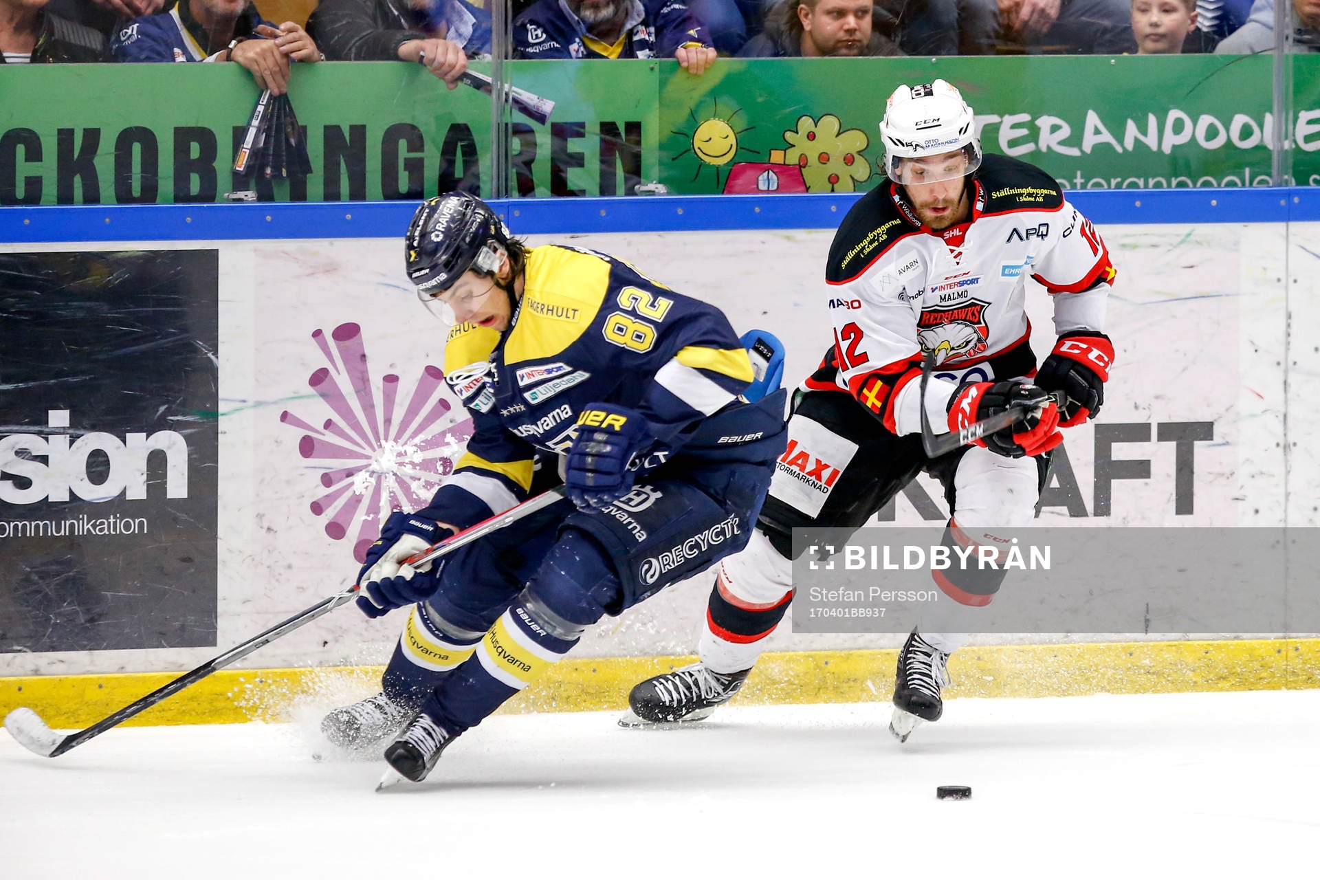 s Kevin Stenlund och Malmö Redhawks Andreas Thuresson
