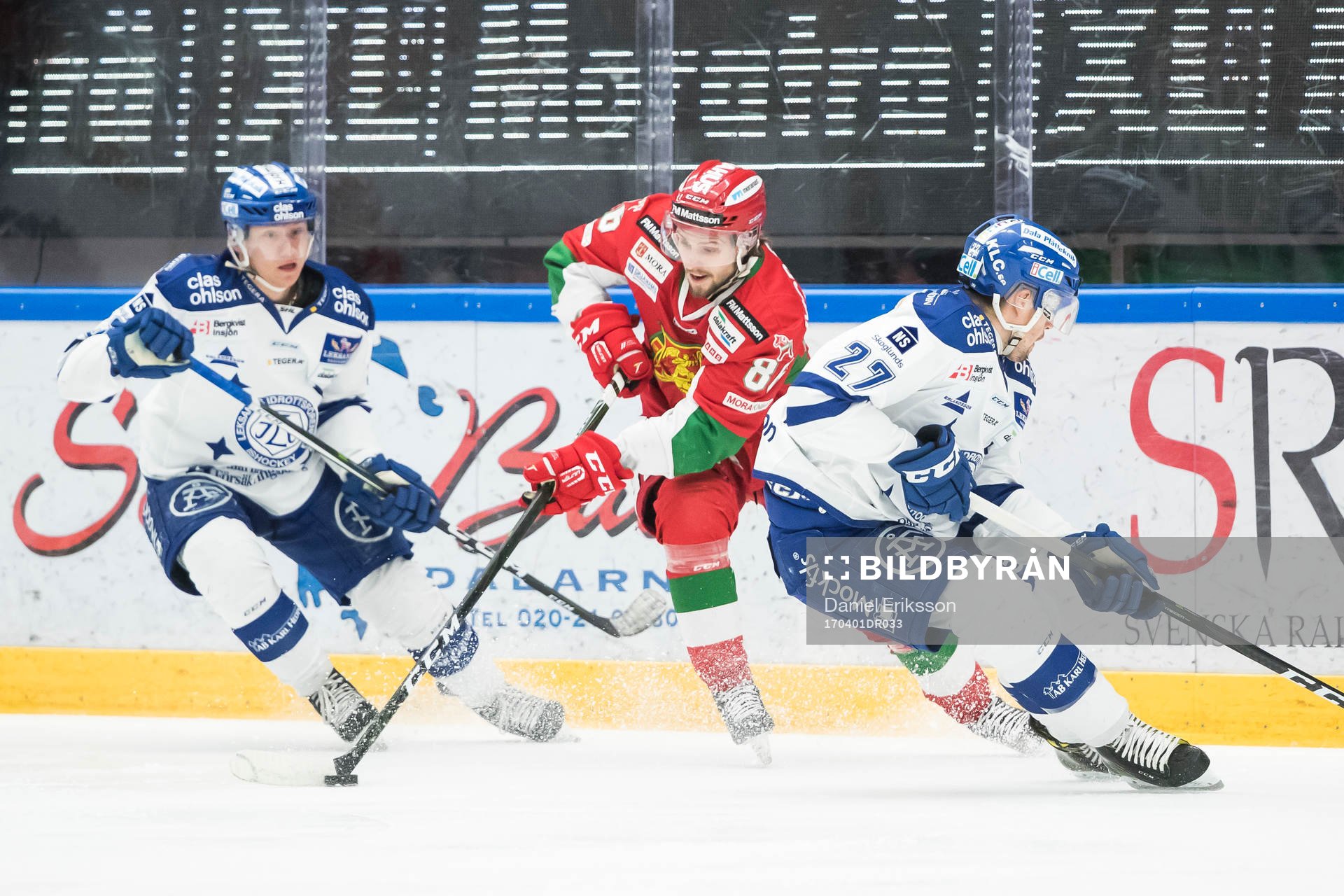 Moras Mathias Bromé och Leksands Daniel Bertov och Eric