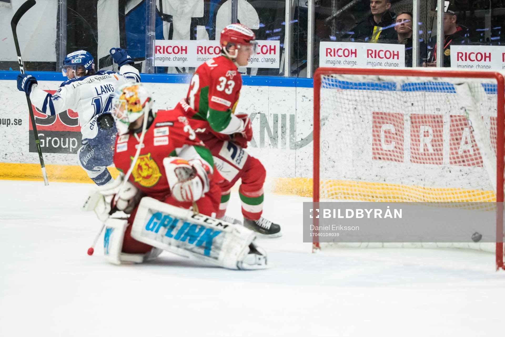 Leksands Oskar Lang jublar