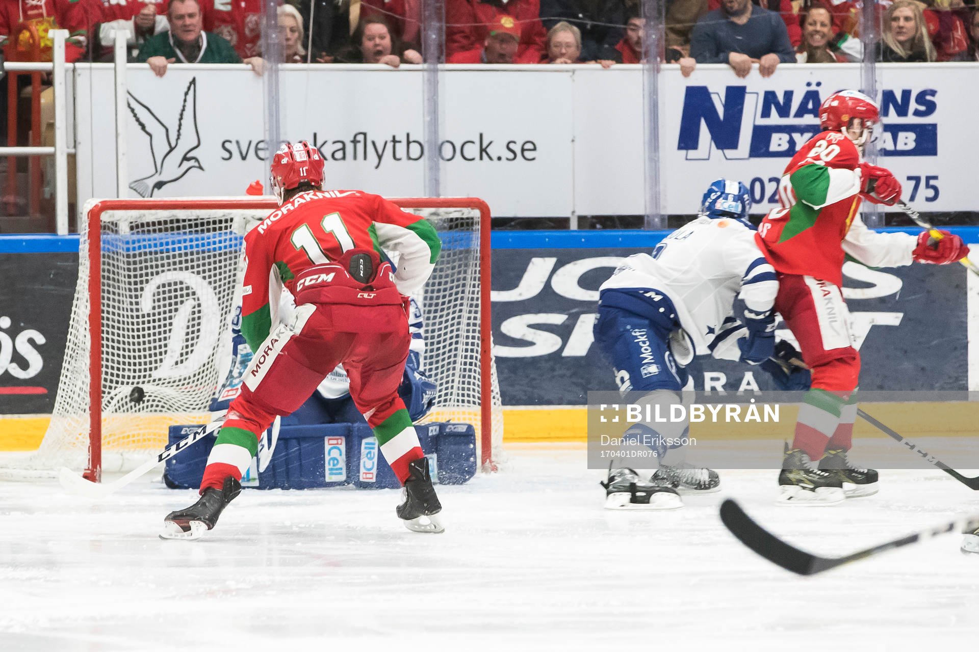 Moras Alexander Hilmerson Leksands målvakt Henrik