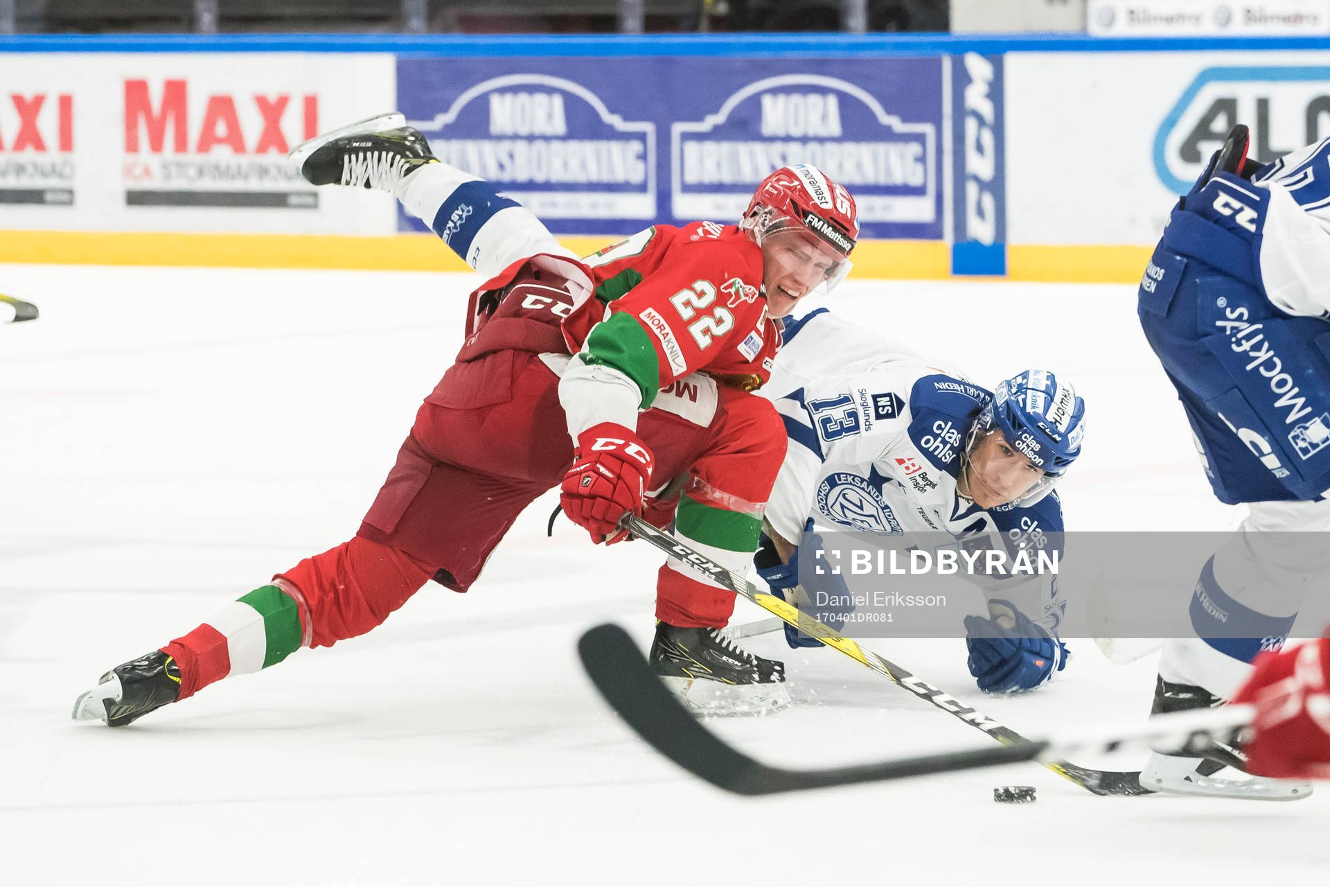 Moras Matias Lassen och Leksands Jon Knuts  i
