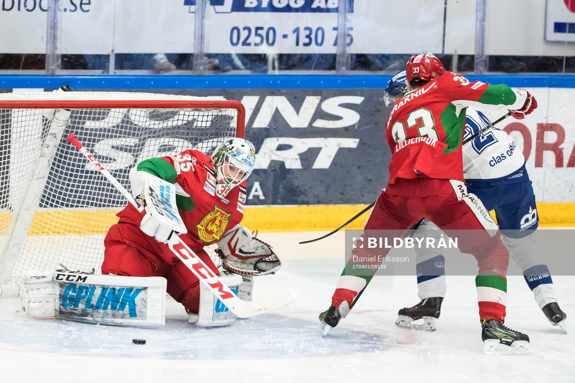 Moras målvakt Christian Engstrand och Joakim Lilliehöök