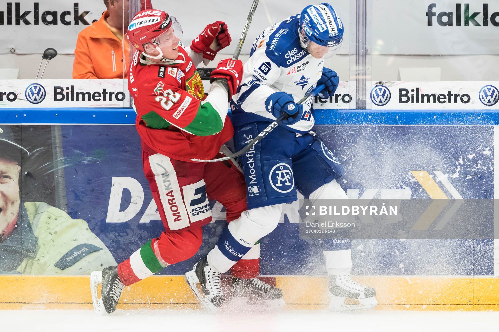 Moras Matias Lassen och Leksands Lukas Ericsson  i