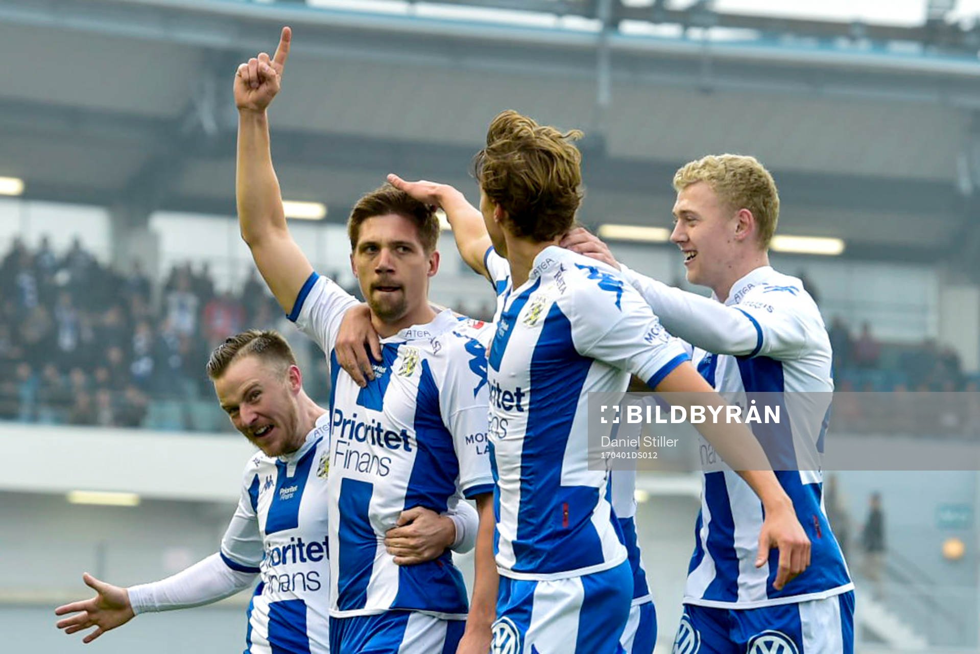 IFK Göteborgs Mikael Boman jublar med lagkamrater