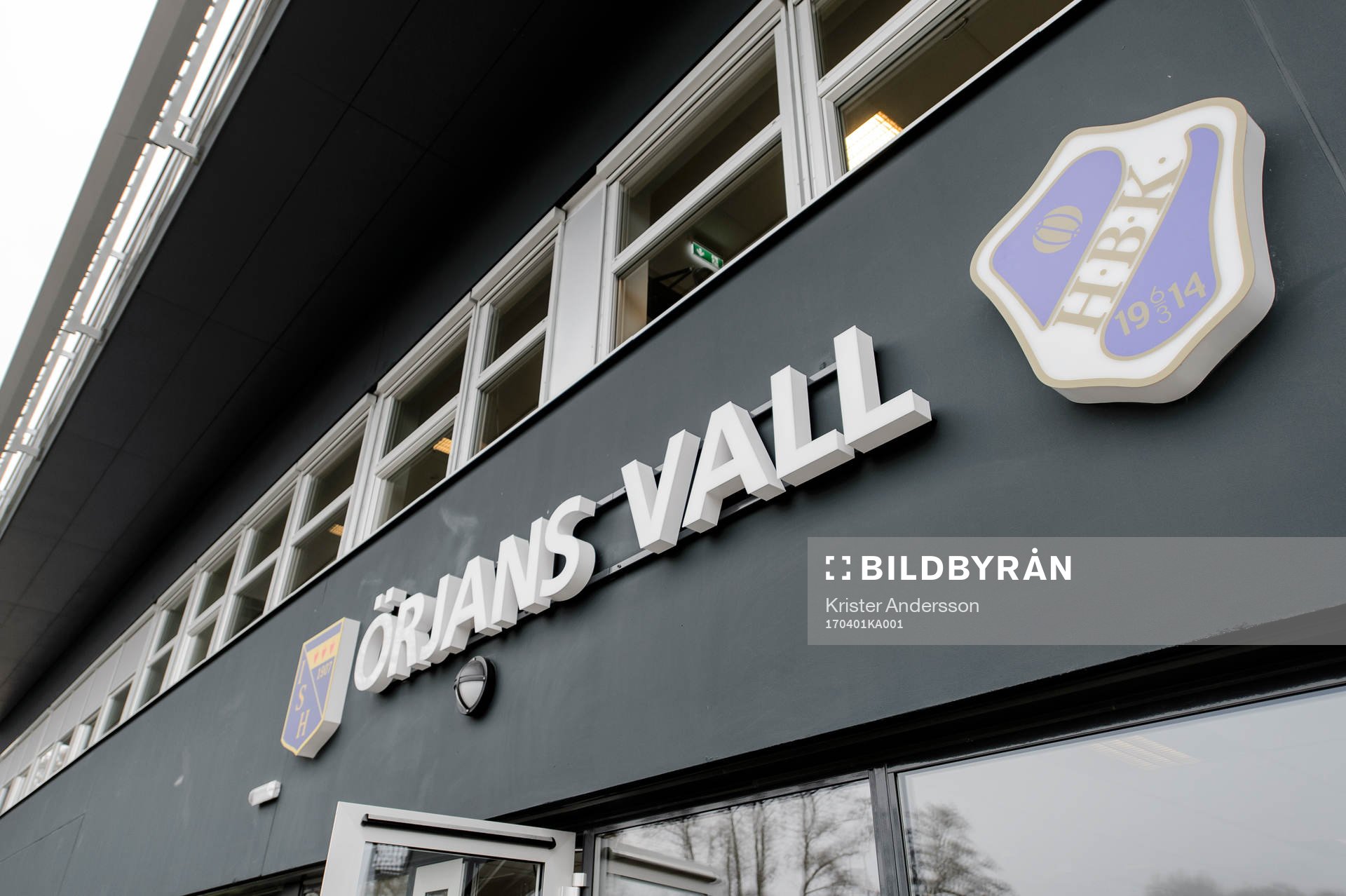 Exteriör Örjans Vall före fotbollsmatchen i Allsvenskan