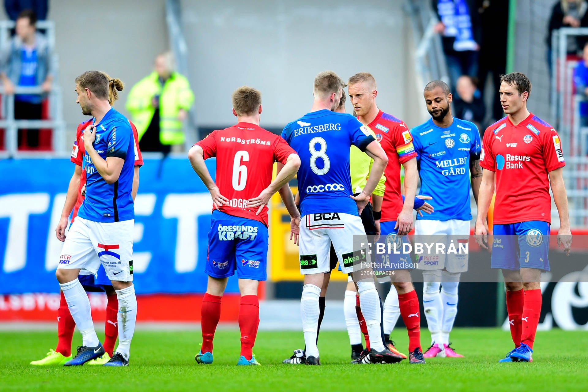 Helsingborgs Peter Larsson och Trelleborgs Dino Islamovic