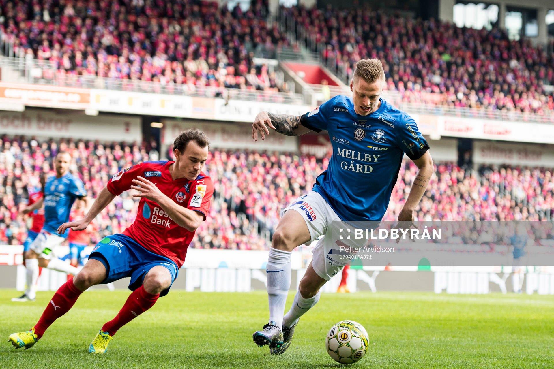 Trelleborgs Mattias Håkansson och Helsingborgs Anton Wede