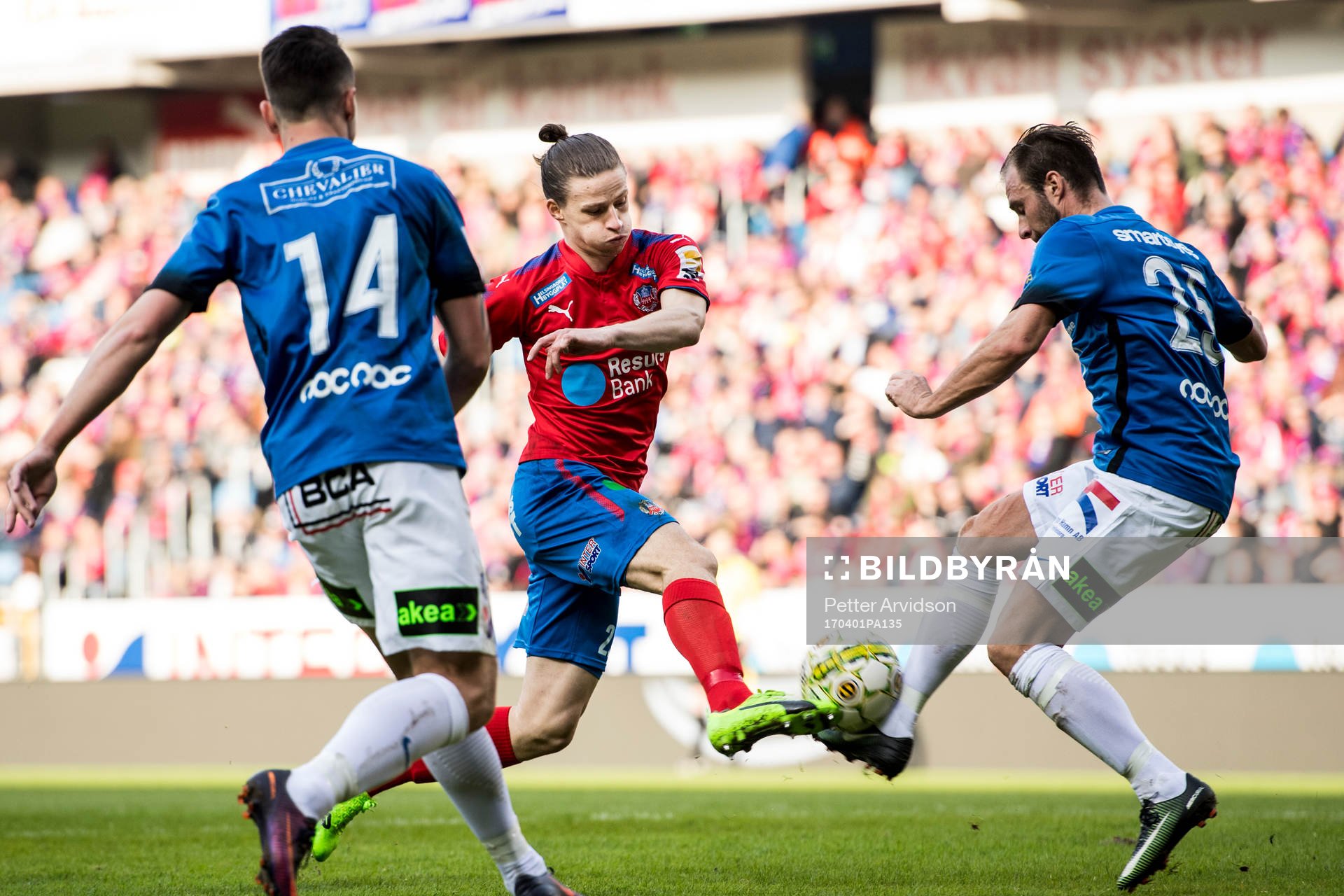 Helsingborgs Jesper Lange och Trelleborgs Robin Jacobsson