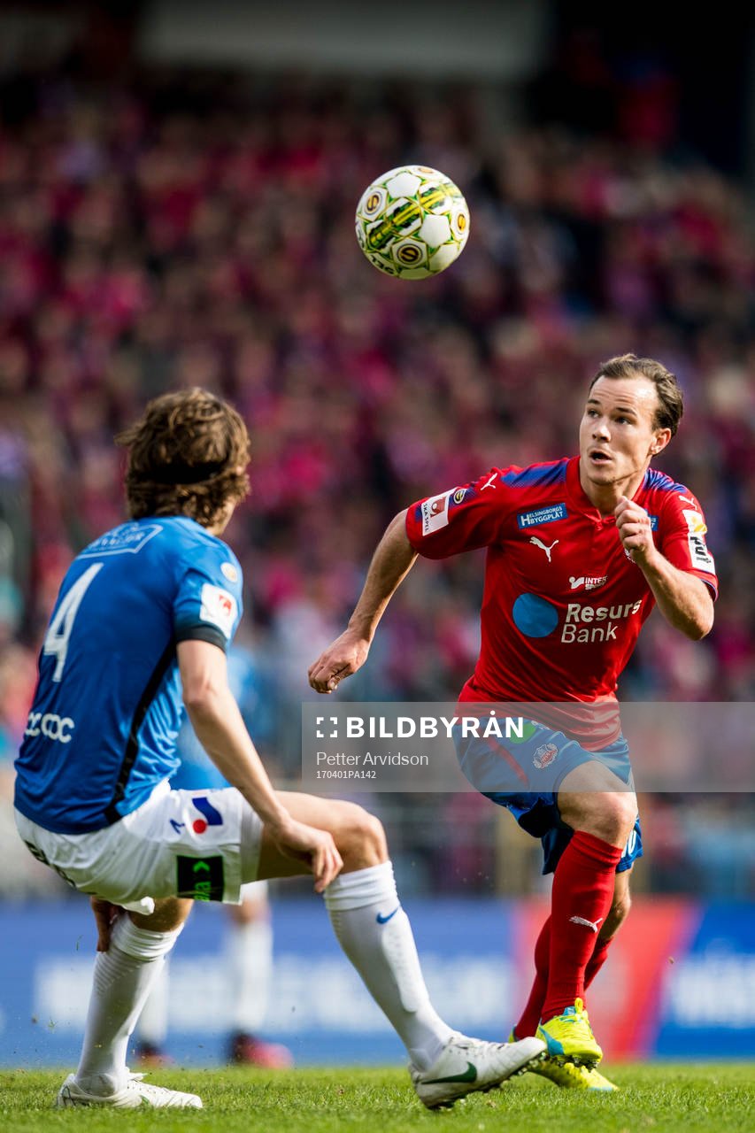 Helsingborgs Anton Wede och Trelleborgs Jacob Palander