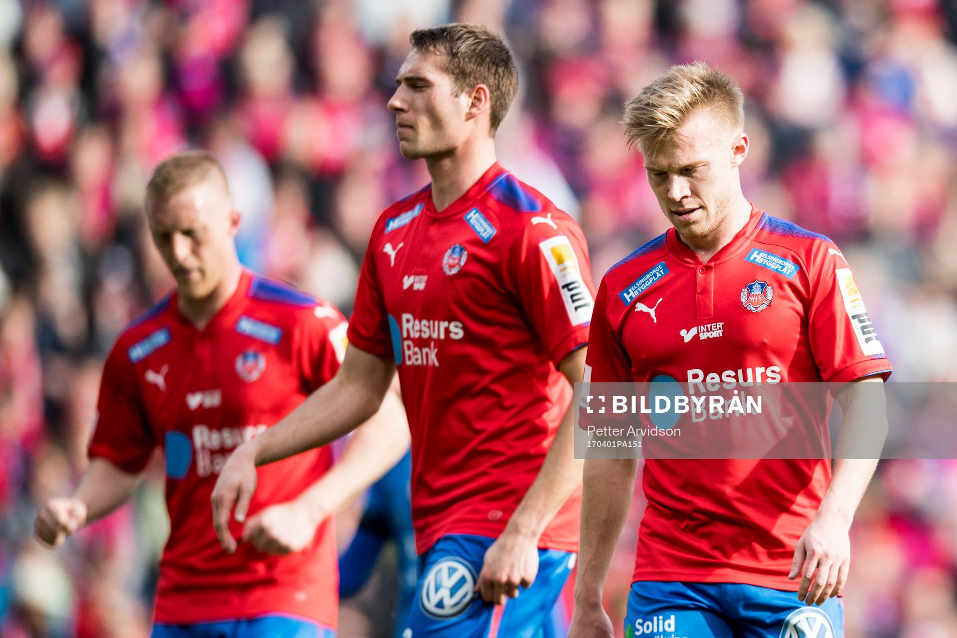 Helsingborgs Andreas Landgren, Frederik Helstrup och Peter