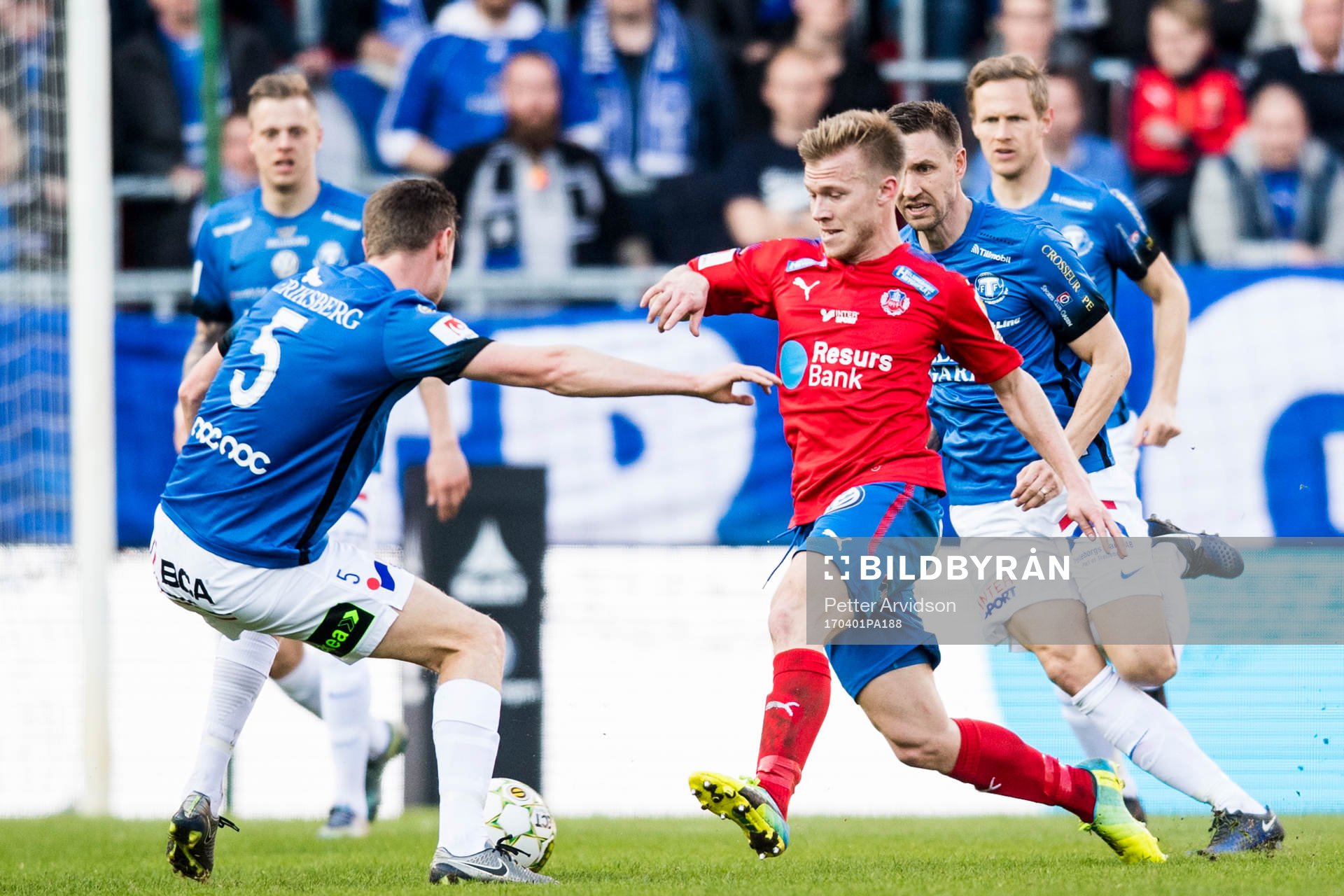Helsingborgs Andreas Landgren mot Trelleborgs Anton Tideman