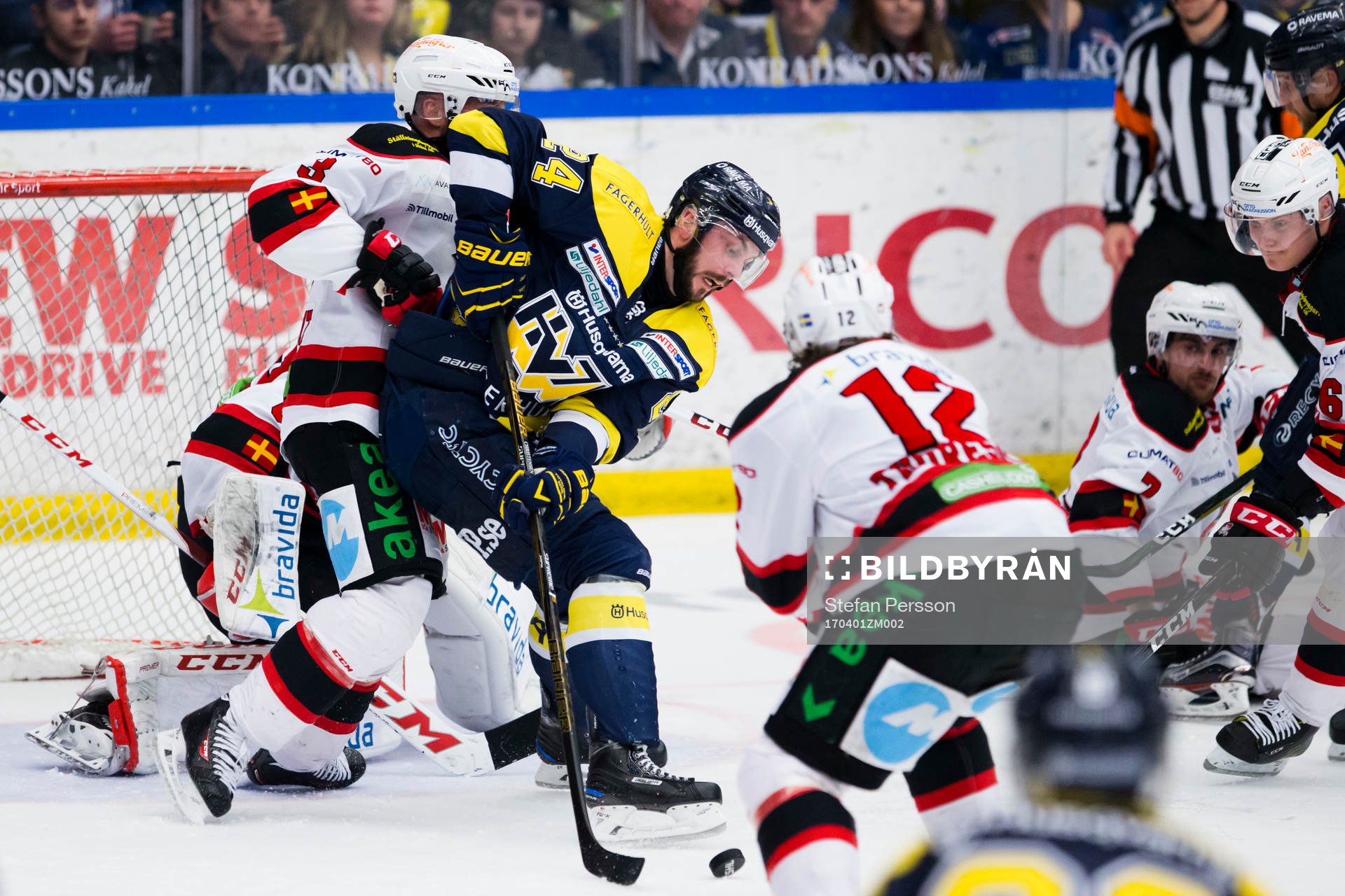 s Erik Christensen framför Malmö Redhawks mål