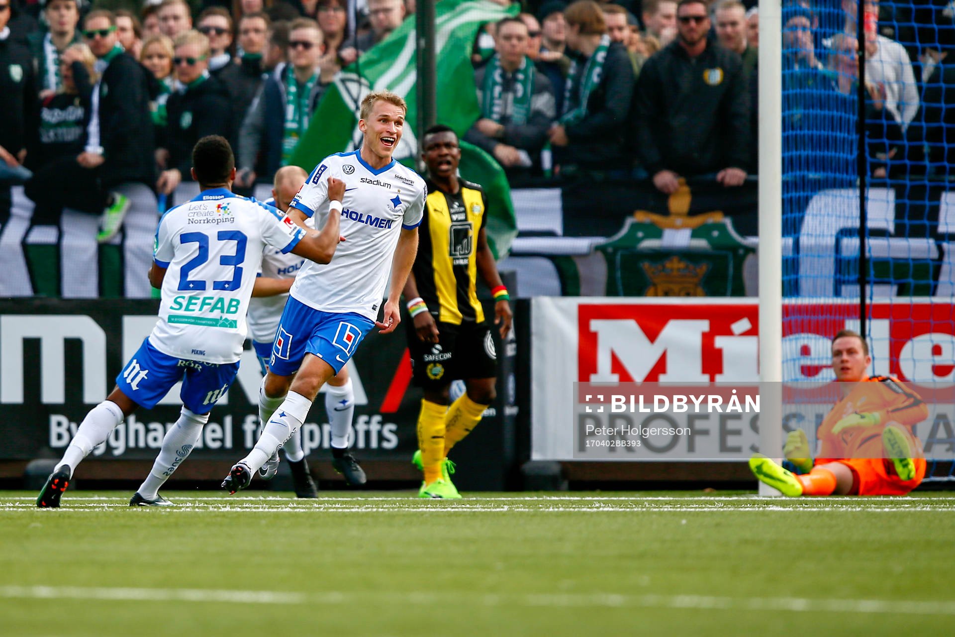 Norrköpings Sebastian Andersson jublar