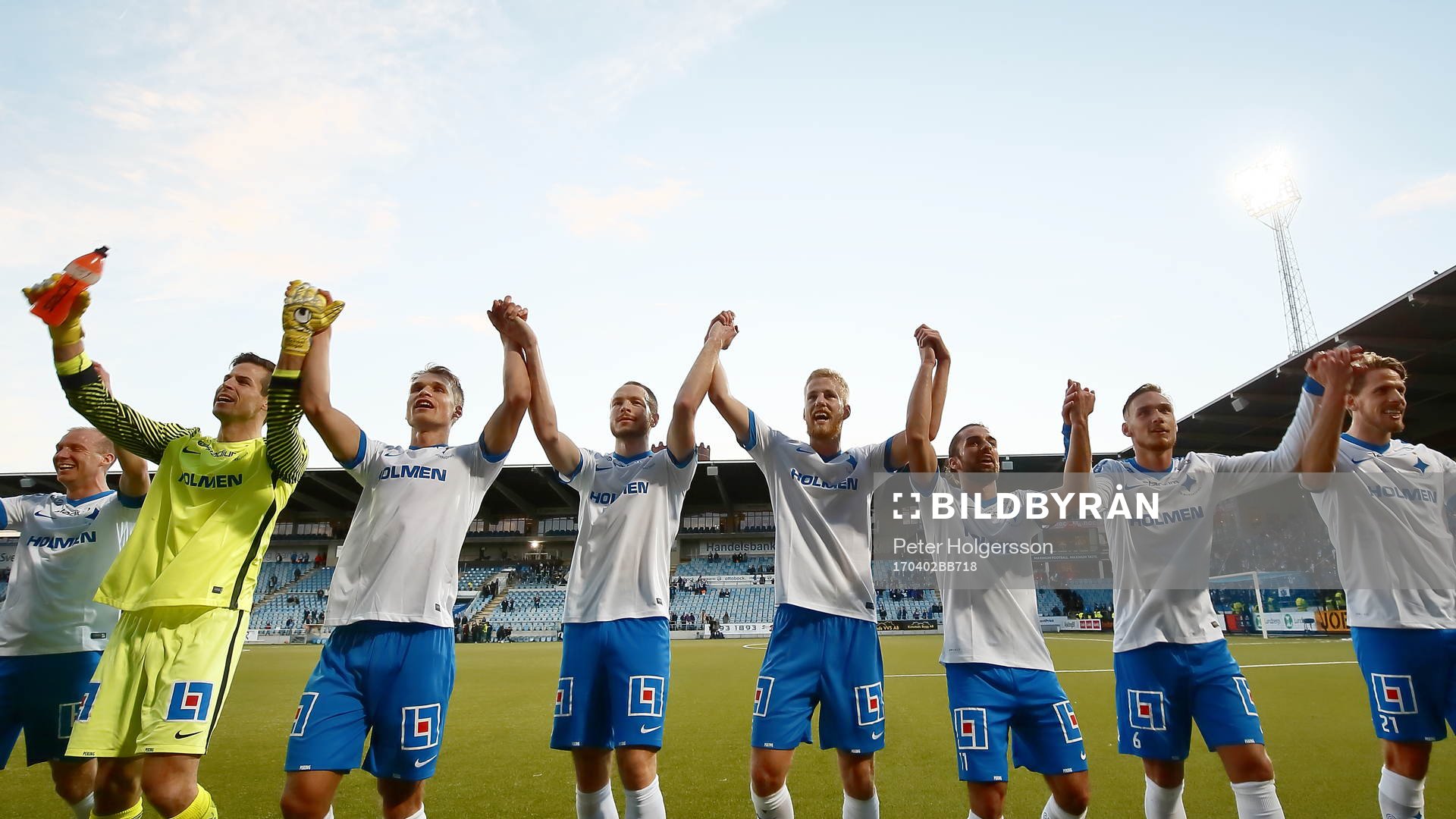Norrköpings spelare med Sebastian Andersson och Filip