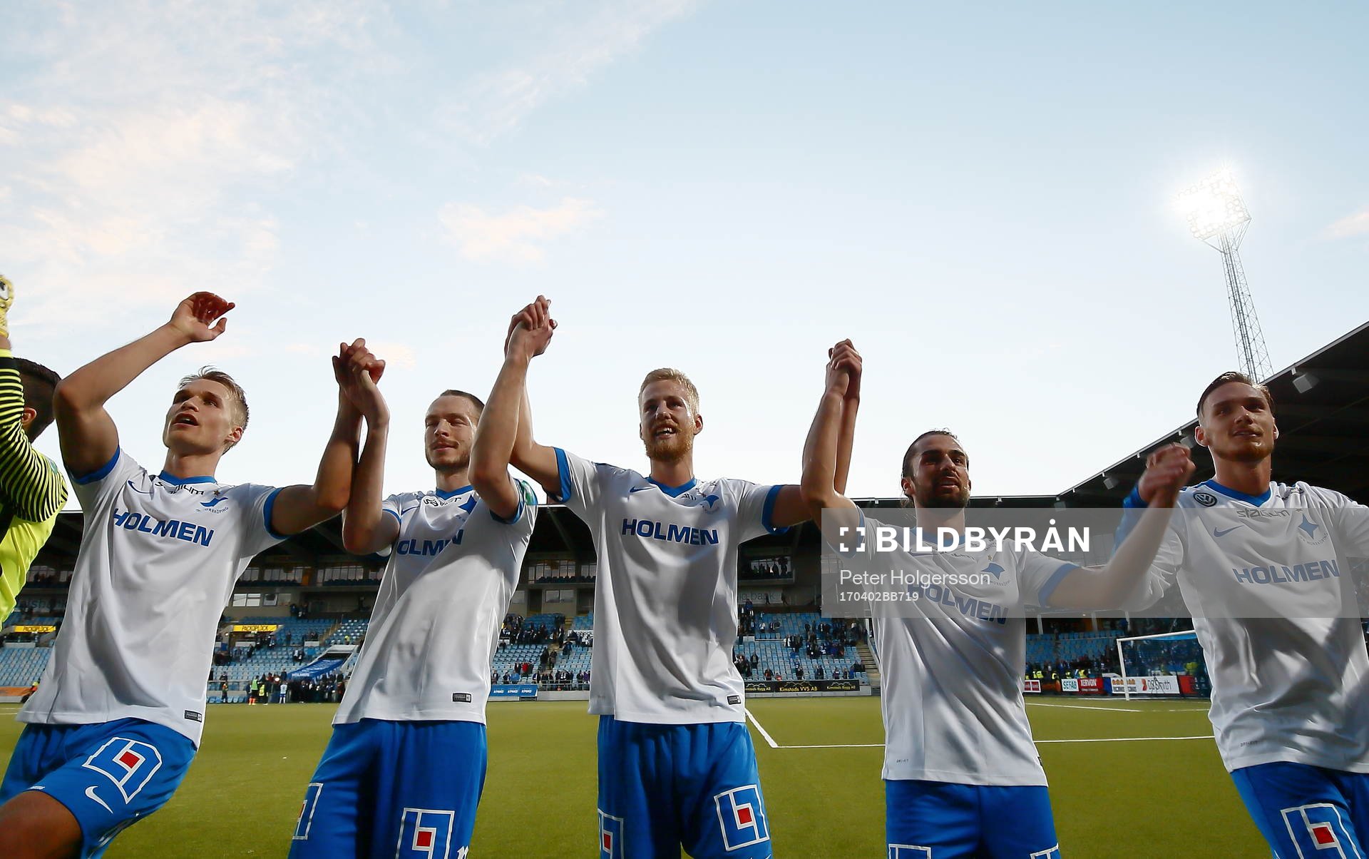 Norrköpings spelare med Sebastian Andersson och Filip