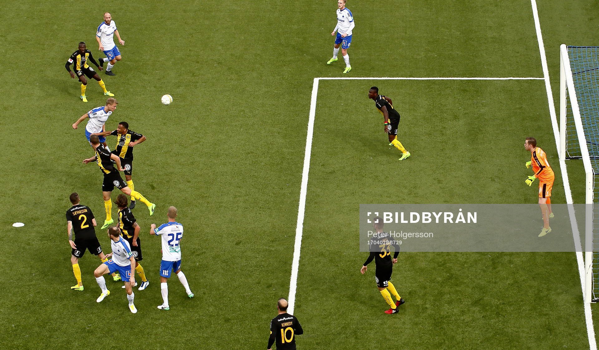 Norrköpings Sebastian Andersson gör mål 1-0