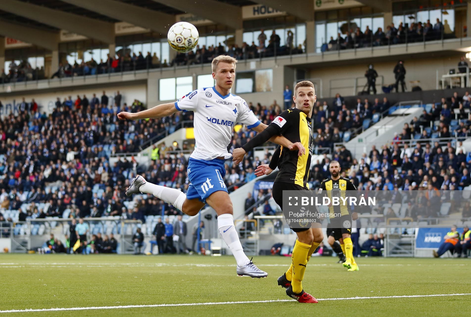 Norrköpings Sebastian Andersson och Hammarbys Birkir Mar