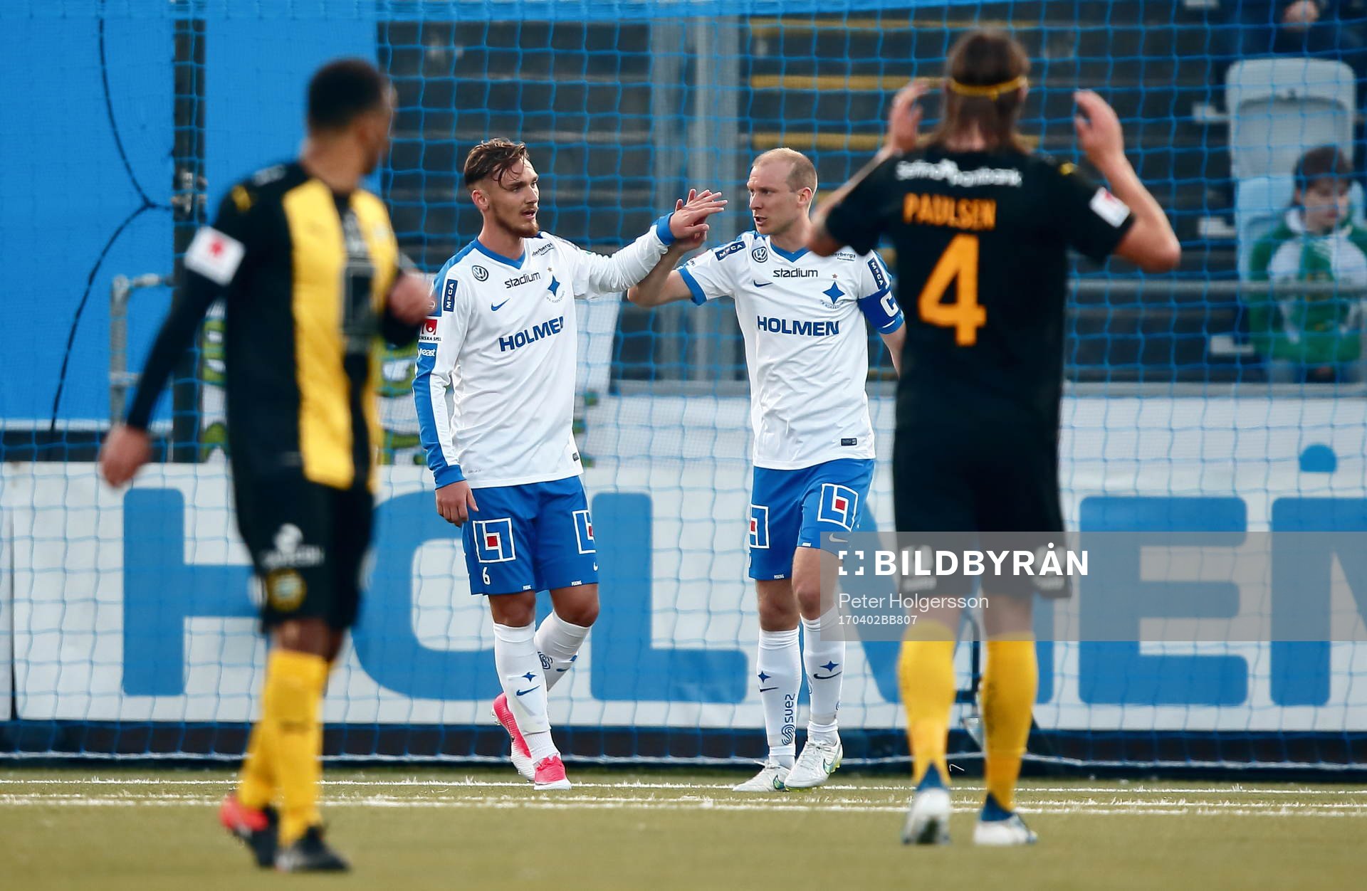 Norrköpings Linus Wahlqvist och Andreas Johansson jublar