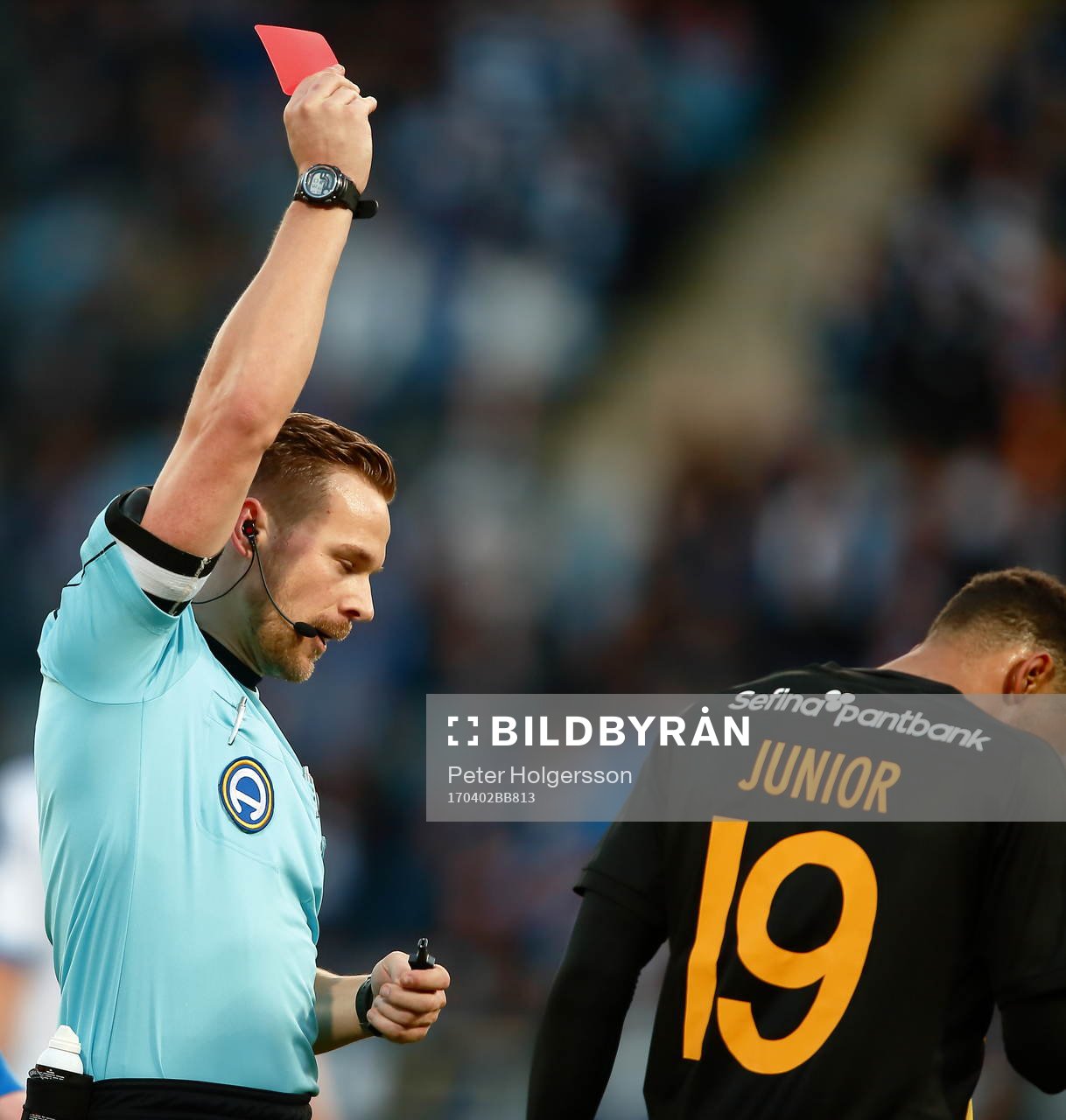 Rött kort till Serge-Junior Martinsson Ngoulai