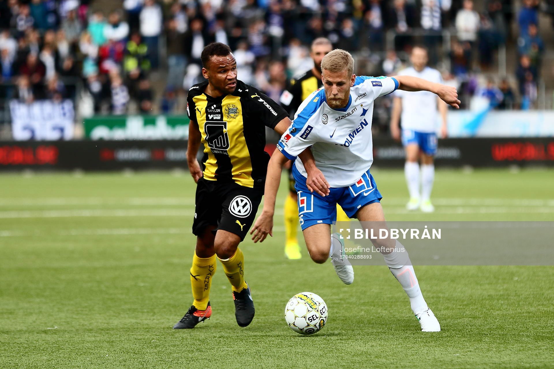 Norrköpings Filip Dagerstål och Hammarbys Joseph Aidoo