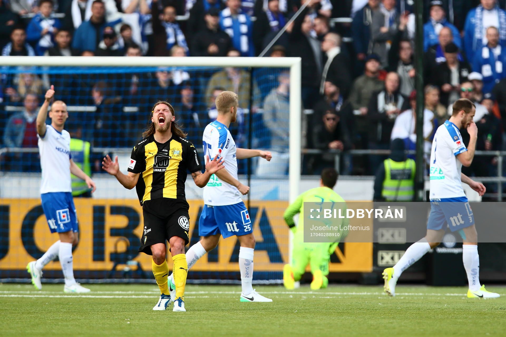 Hammarbys Bjørn Paulsen reagerar