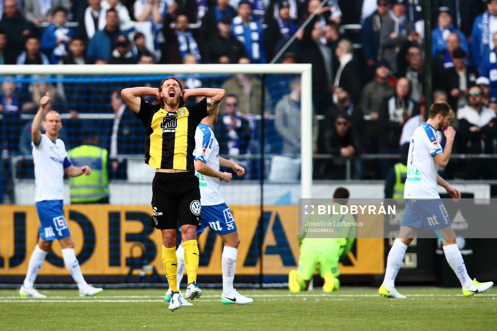 Hammarbys Bjørn Paulsen reagerar