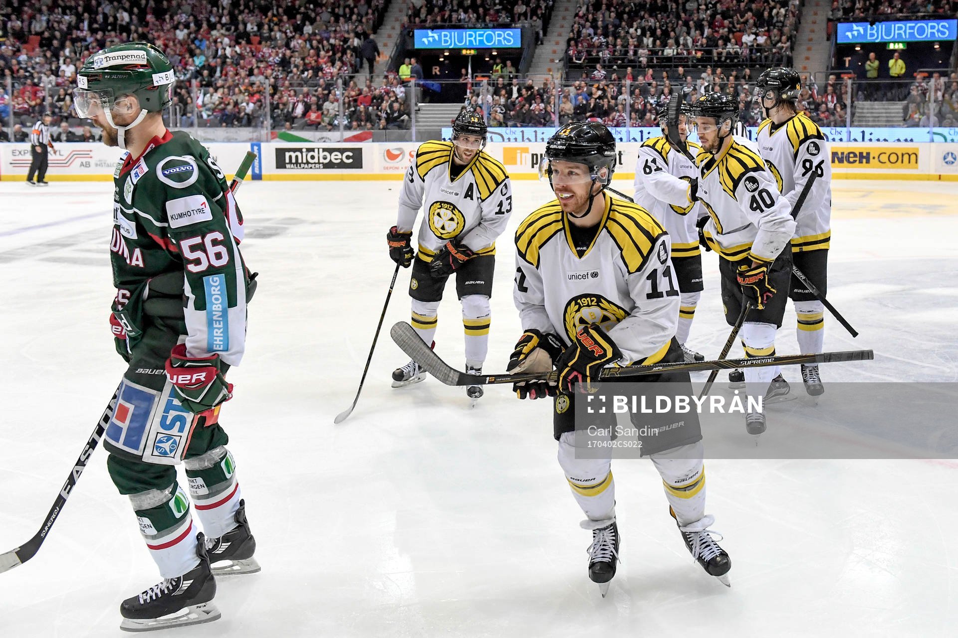 Brynäs Kevin Clark jublar
