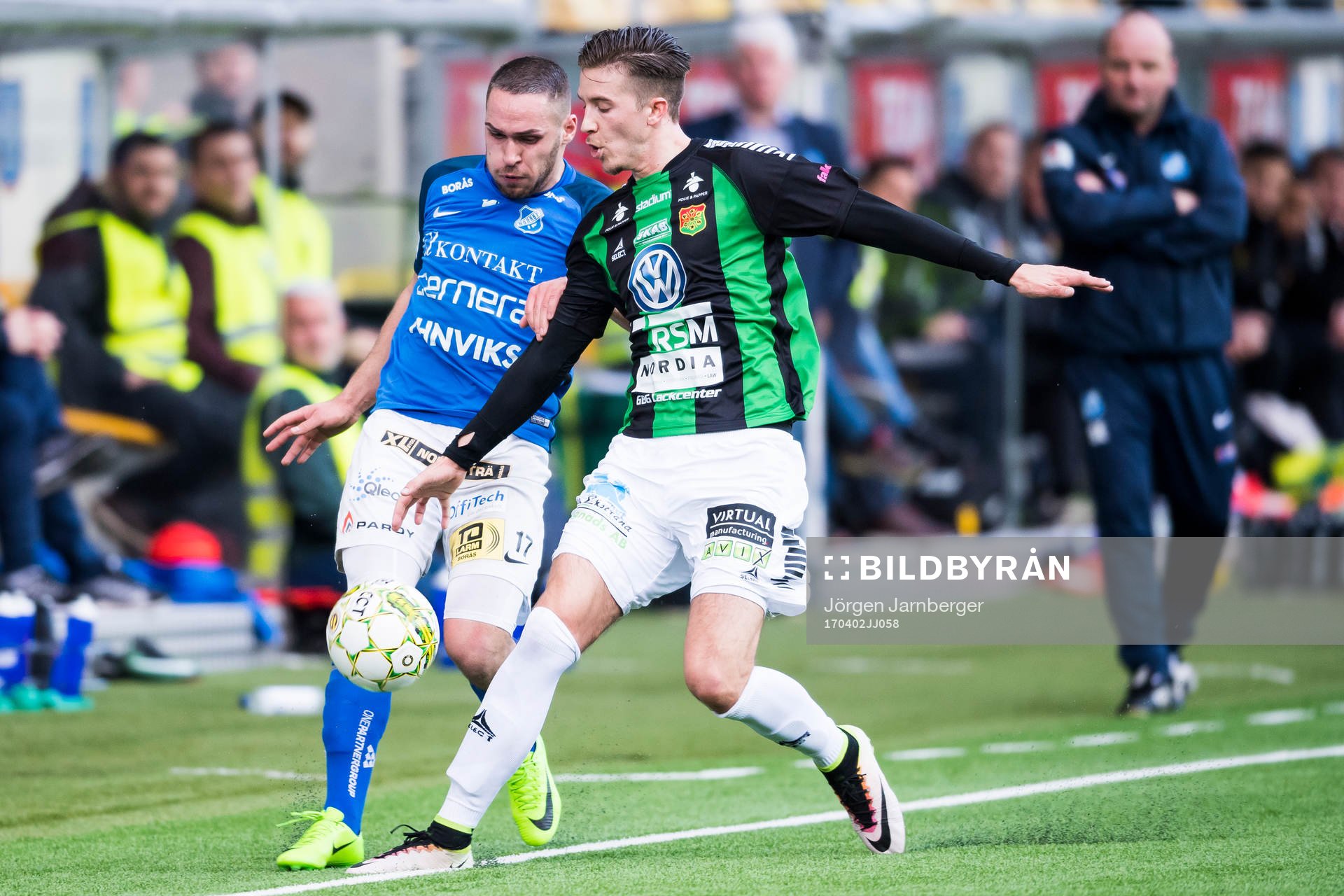 Norrbys Shkelquim Krasniqi och GAIS Daniel Janevski