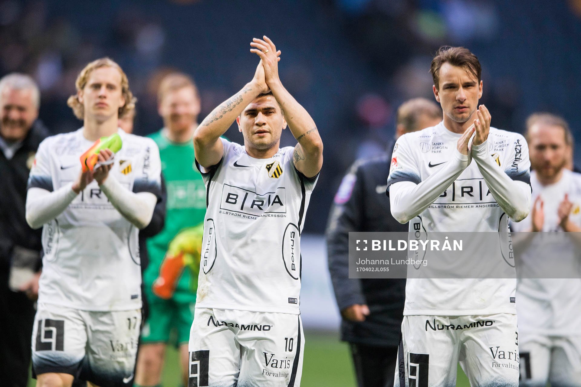 Häckens Gustav Berggren, Paulinho och Jasmin Sudic tackar