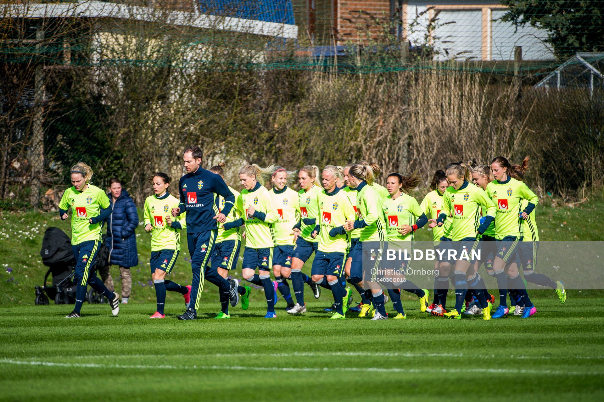 Spelarna värmer upp