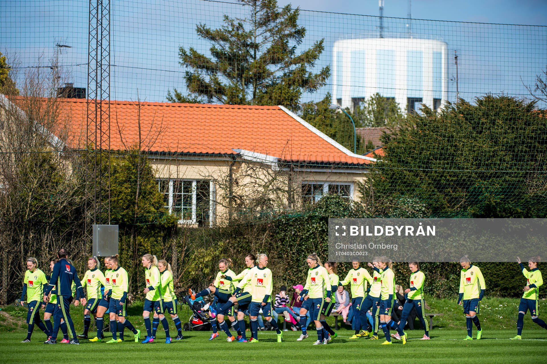 Spelarna värmer upp