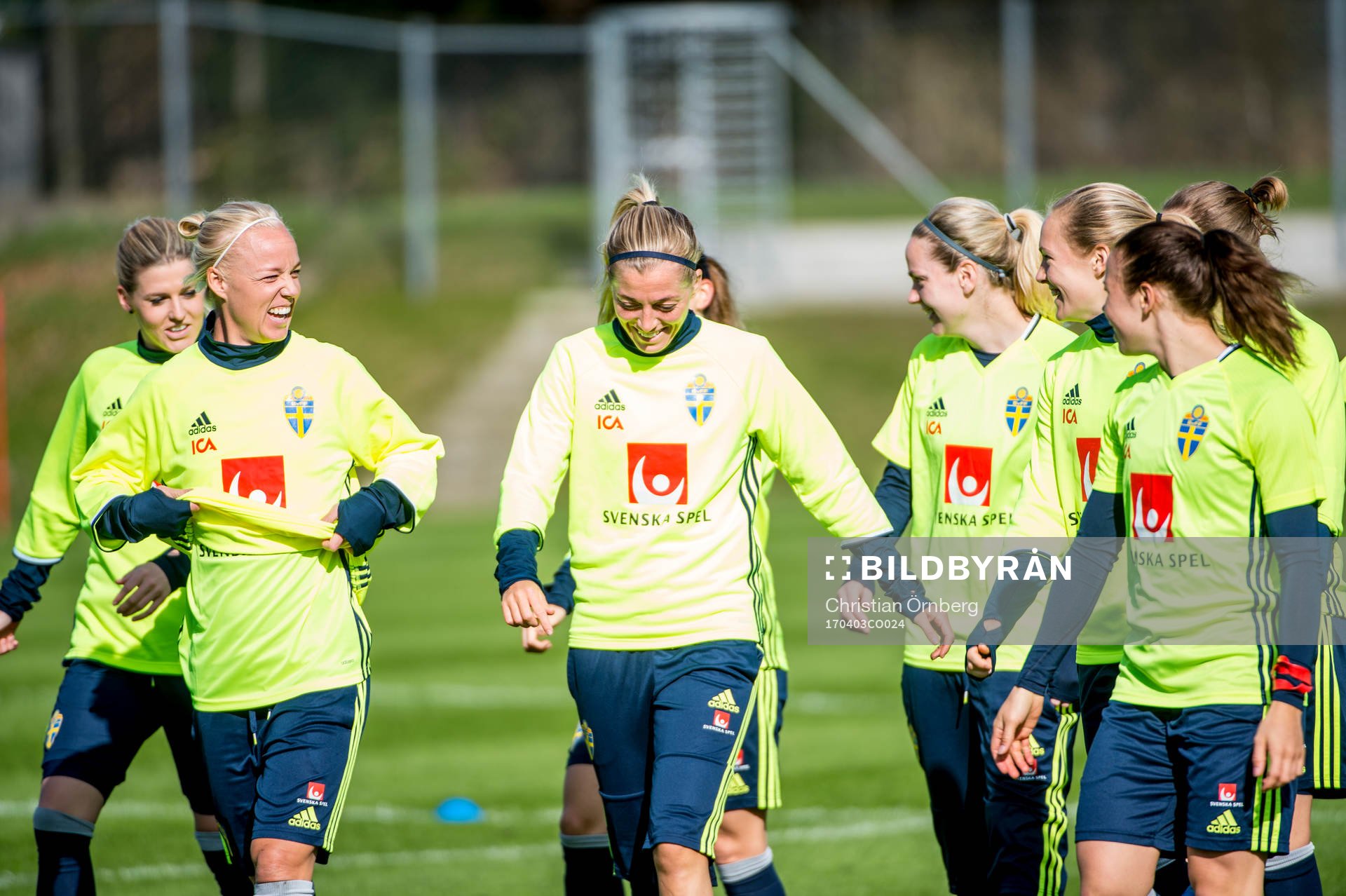 Spelarna värmer upp