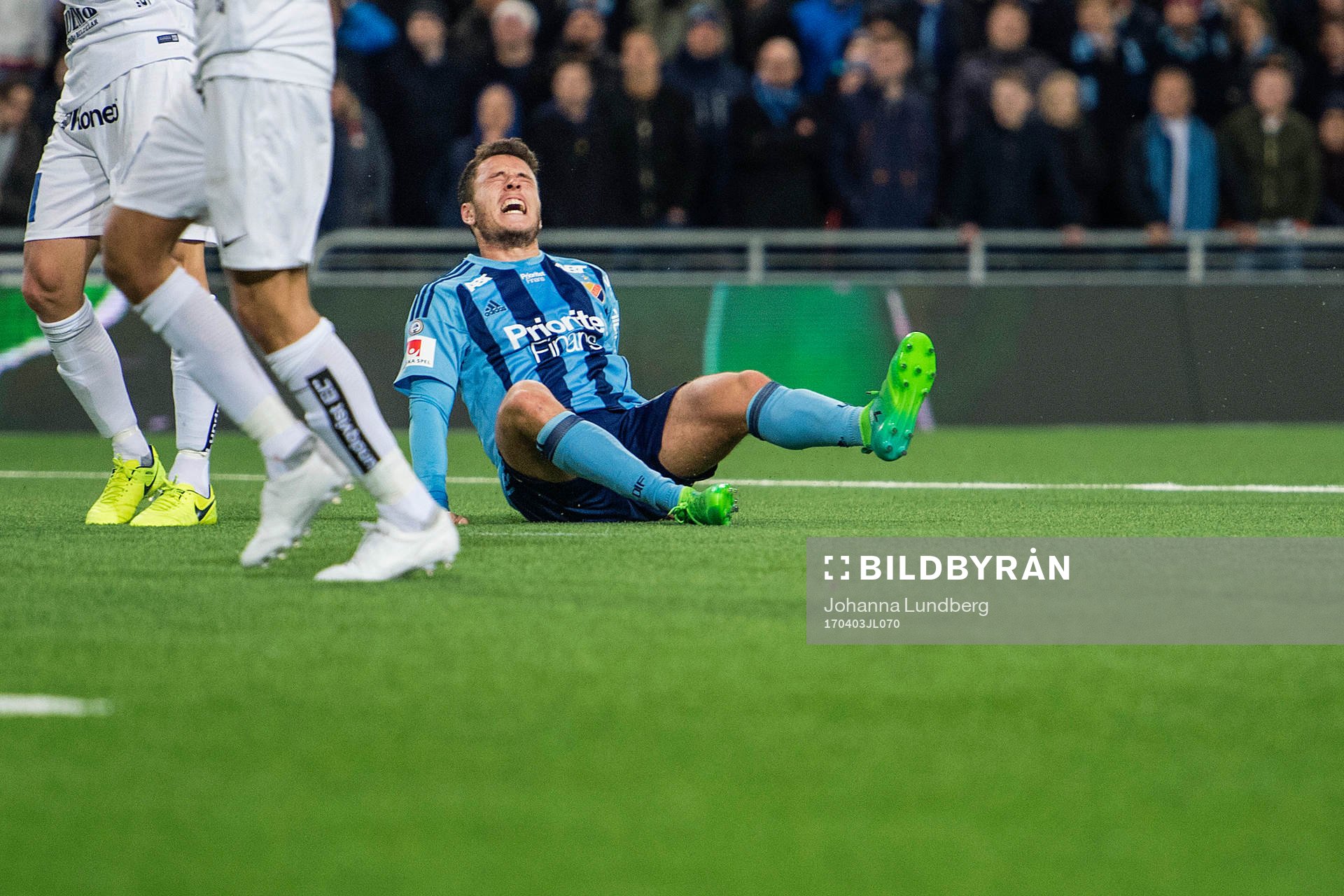 Djurgårdens Kerim Mrabti  får ont