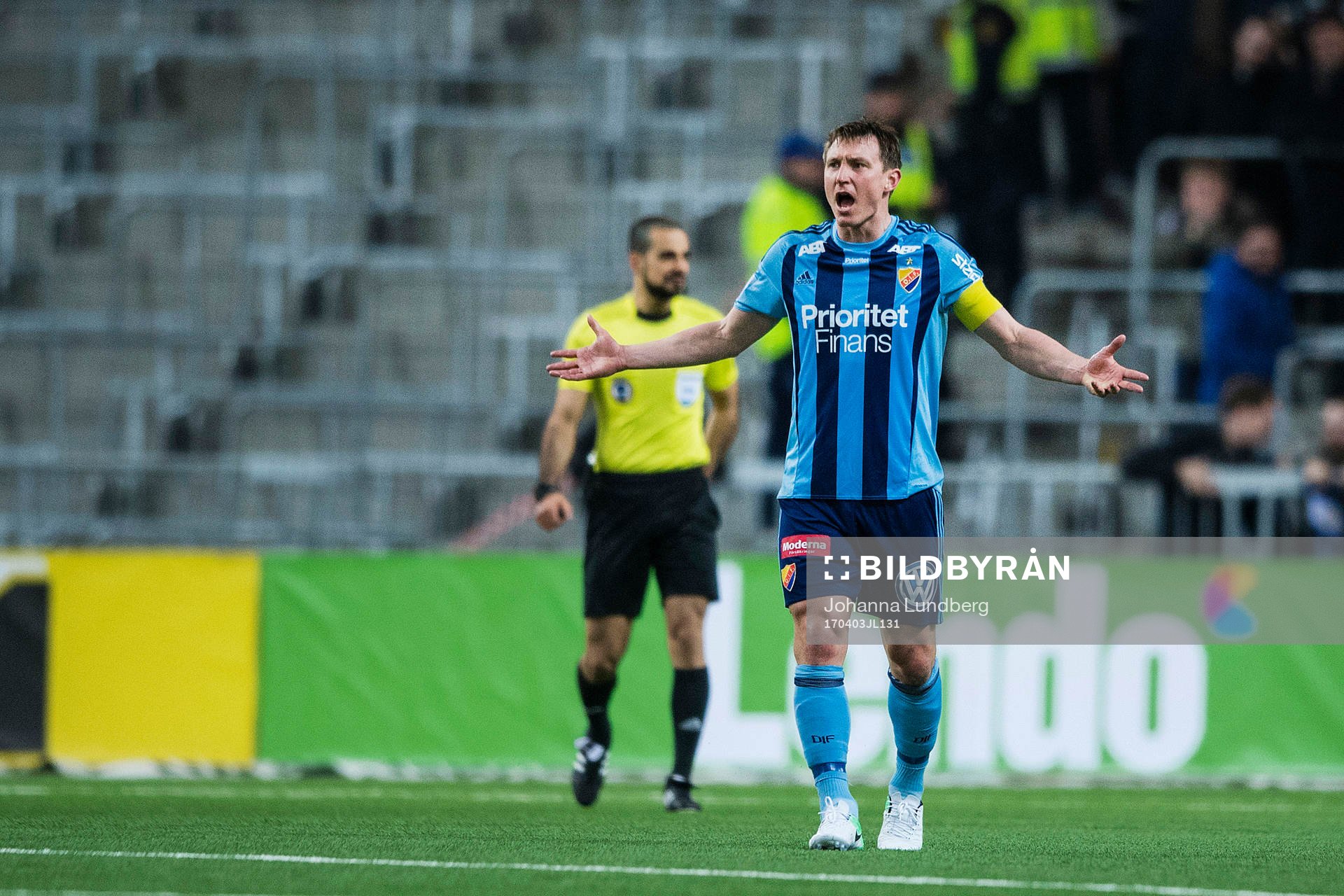 Djurgårdens Kim Källström reagerar