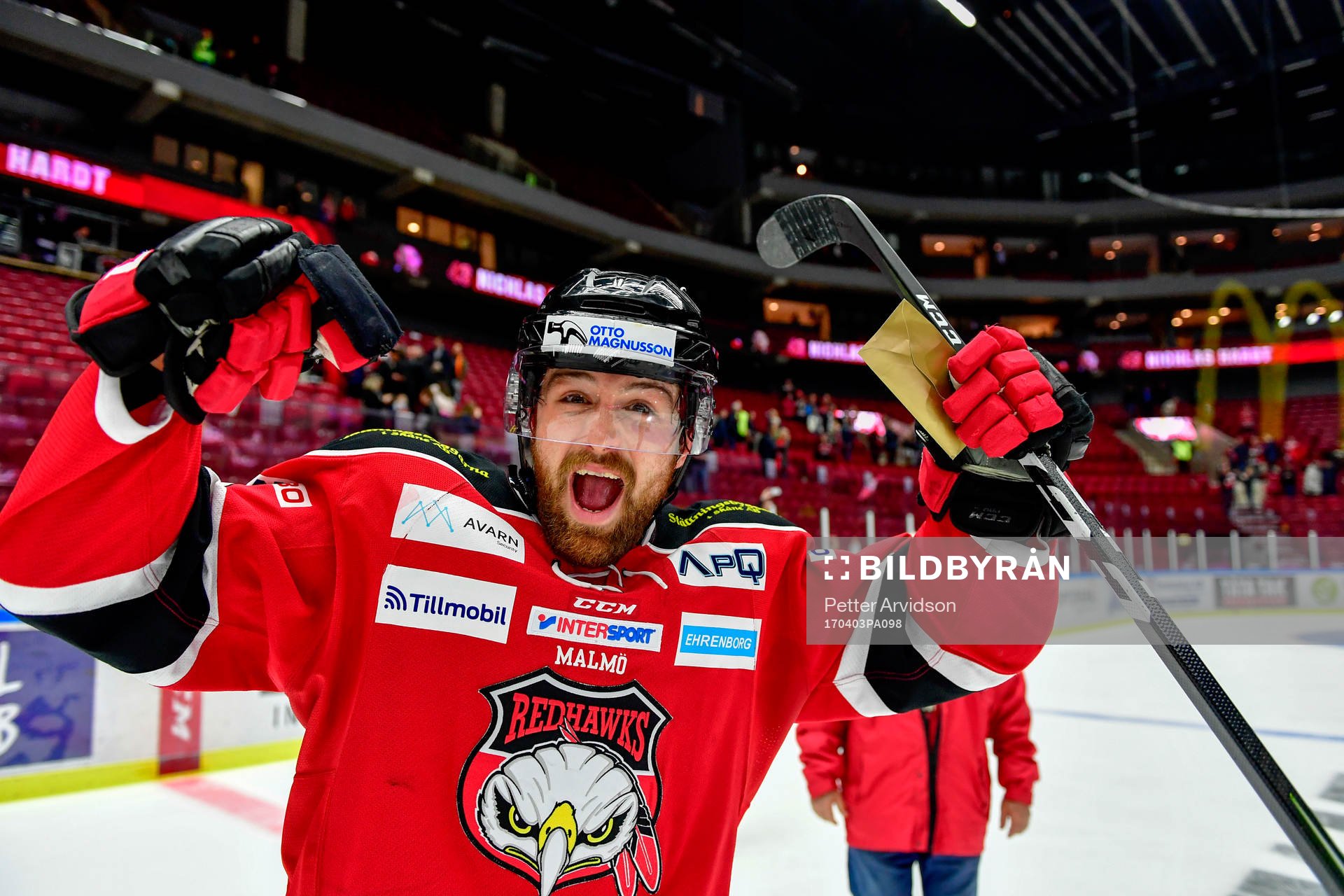 Malmö Redhawks Nichlas Hardt jublar