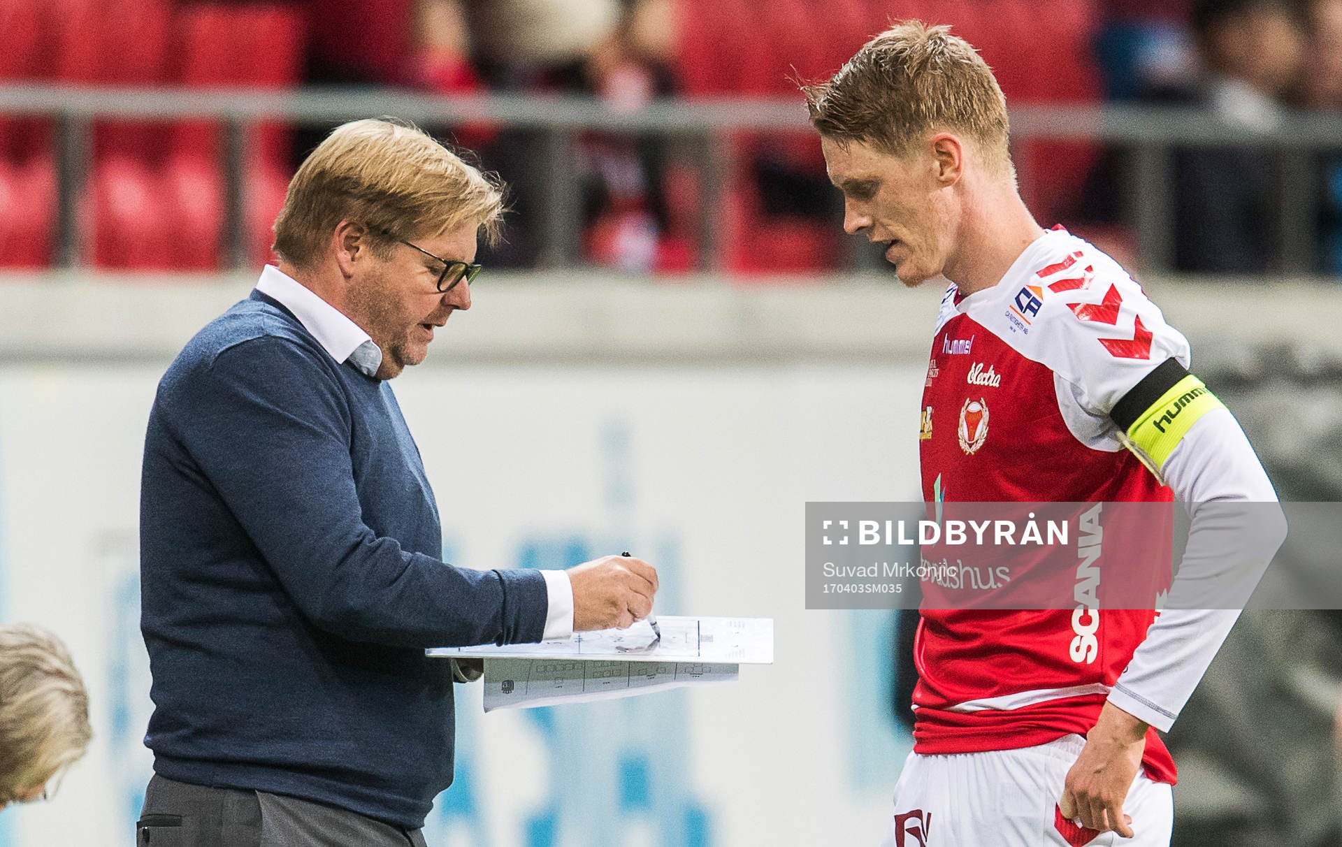 Kalmars tränare Peter Swärdh och Rasmus Elm