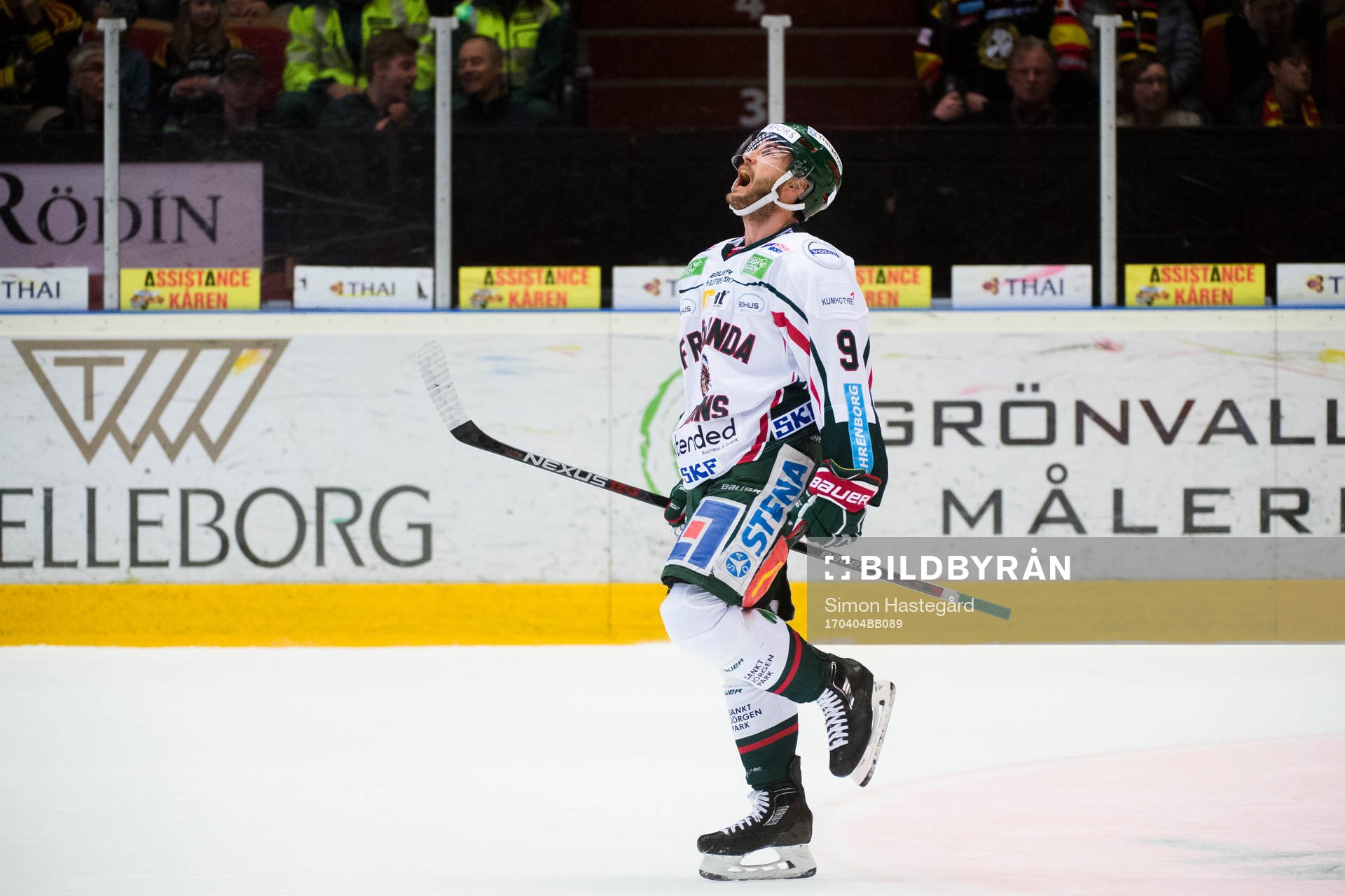 Frölundas Casey Wellman jublar