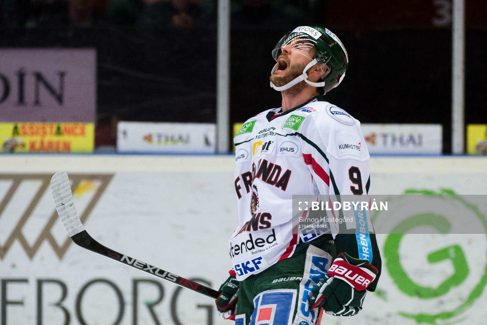 Frölundas Casey Wellman jublar